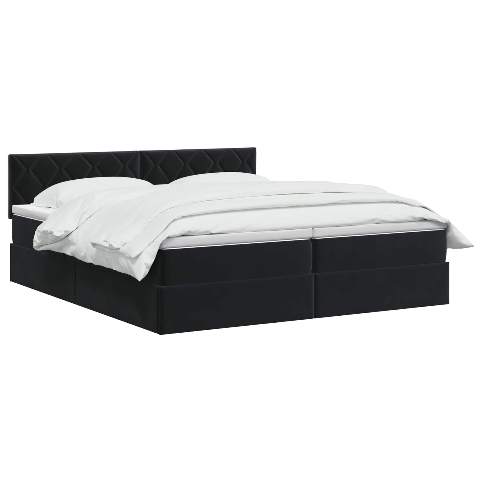 Opslag bed met hoofdeinde 2 st Zwart is nu te koop bij PeponiXL, paradijselijk wonen!