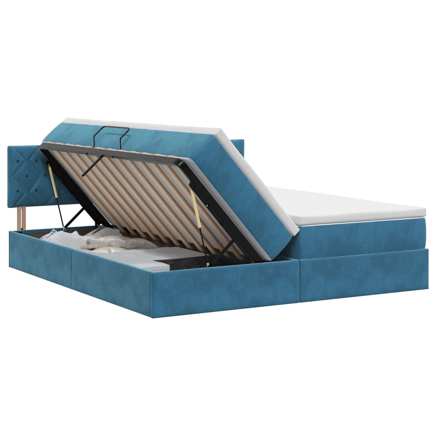 Opslag bed met hoofdeinde 2 st Donkerblauw is nu te koop bij PeponiXL, paradijselijk wonen!
