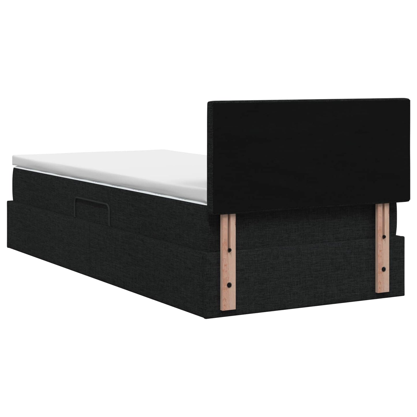 LED Opslagbed met Matras Zwart 90 x 200 cm Stof is nu te koop bij PeponiXL, paradijselijk wonen!