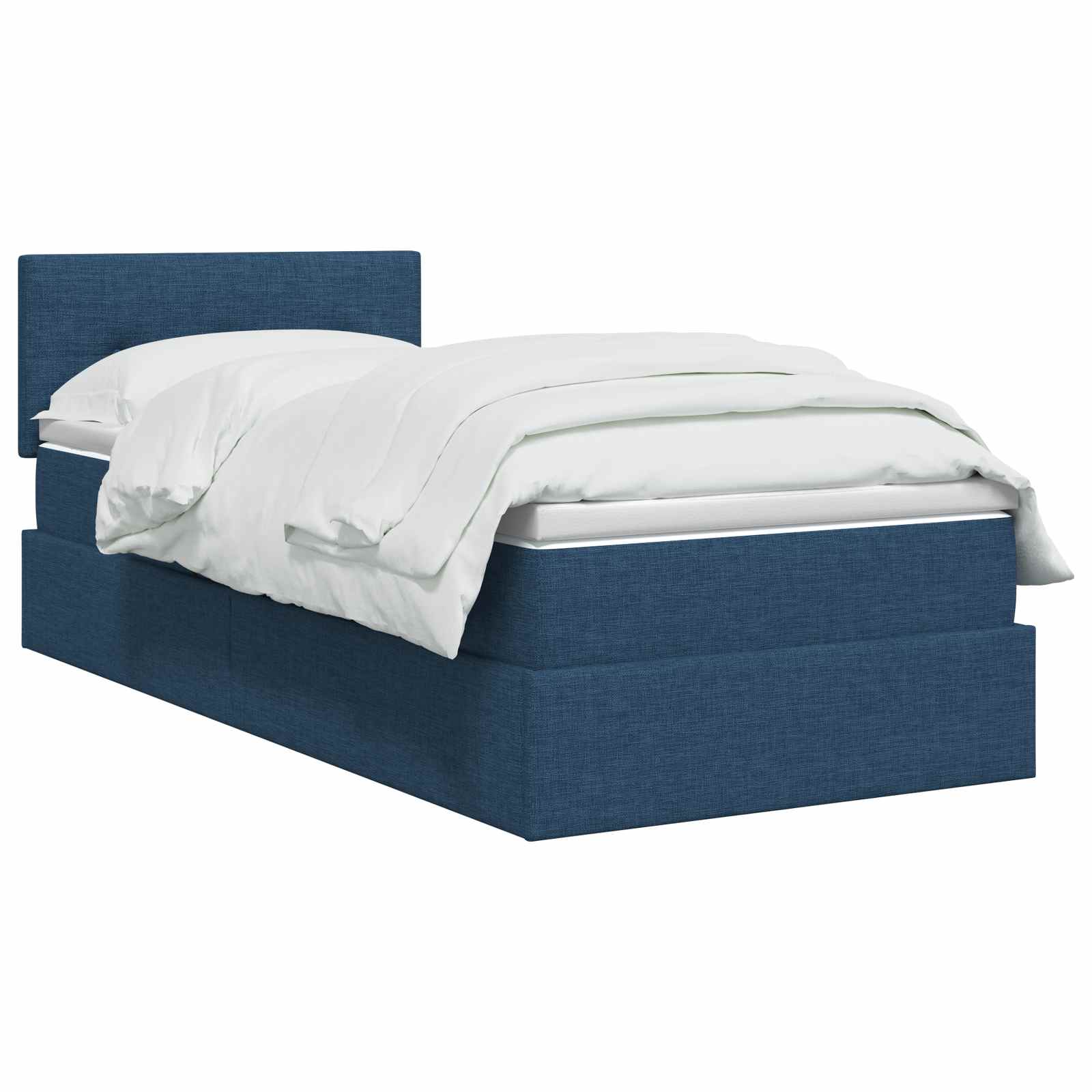 LED Opslagbed met Matras Blauw 90 x 200 cm Stof is nu te koop bij PeponiXL, paradijselijk wonen!