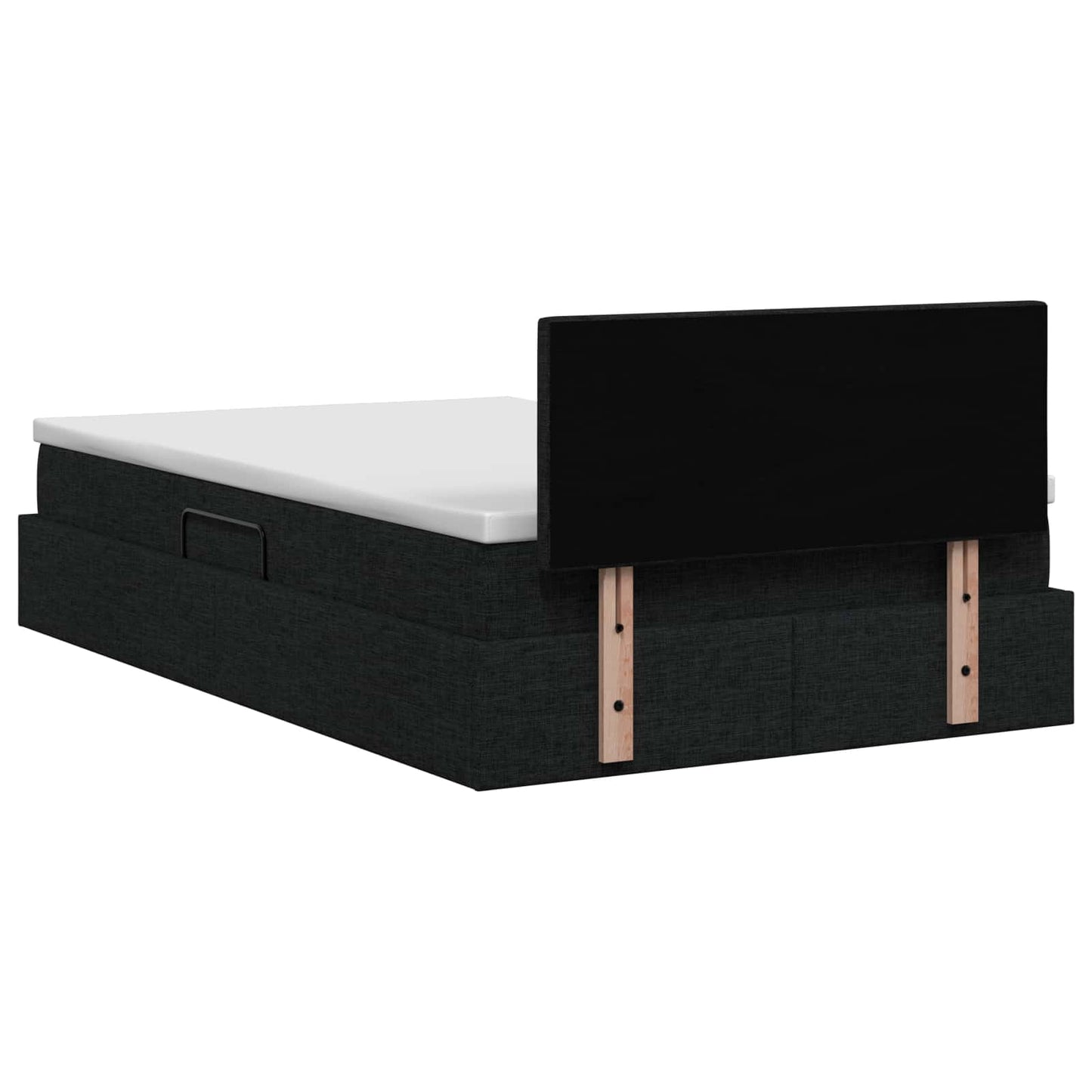 LED Opslagbed met Matras Zwart 120 x 200 cm Stof is nu te koop bij PeponiXL, paradijselijk wonen!