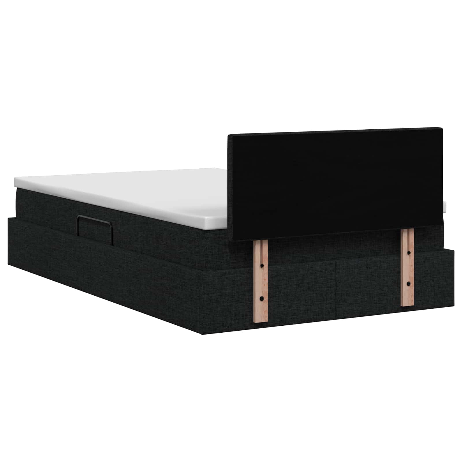 LED Opslagbed met Matras Zwart 120 x 200 cm Stof is nu te koop bij PeponiXL, paradijselijk wonen!