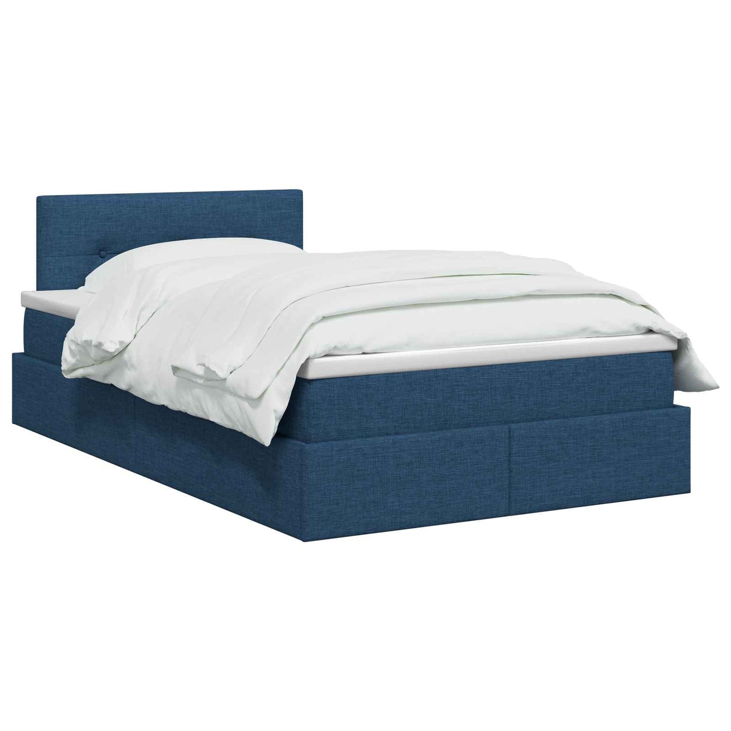 LED Opslagbed met Matras Blauw 120 x 200 cm Stof is nu te koop bij PeponiXL, paradijselijk wonen!