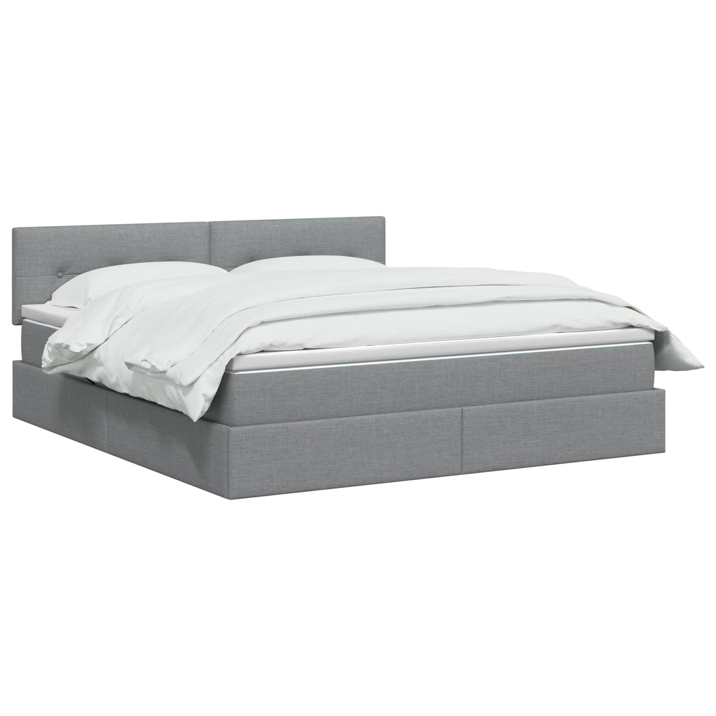 LED Opslagbed met Matras Lichtgrijs 140 x 190 cm Stof is nu te koop bij PeponiXL, paradijselijk wonen!