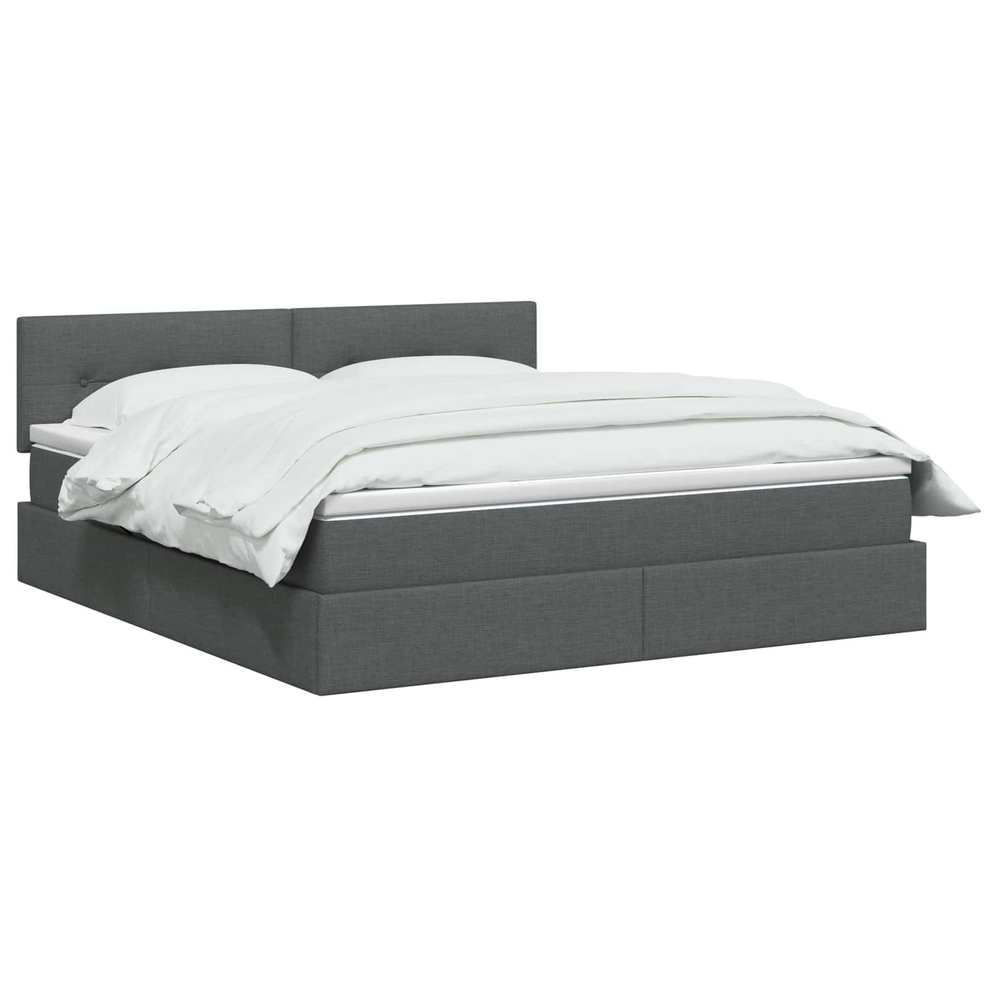 LED Opslagbed met Matras Donkergrijs 140 x 190 cm Stof is nu te koop bij PeponiXL, paradijselijk wonen!