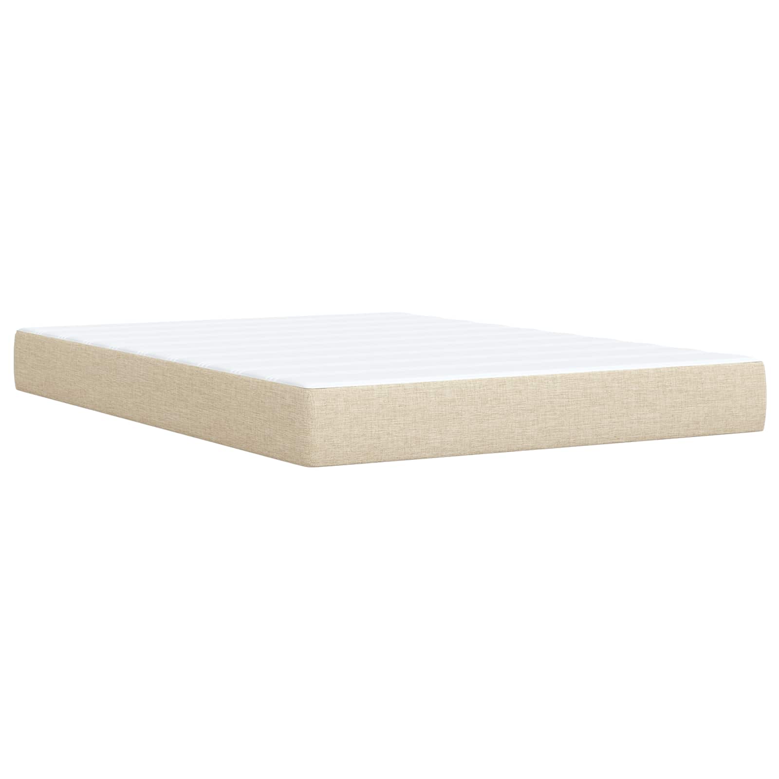 LED Opslagbed met Matras Crèmekleurig 160 x 200 cm Stof is nu te koop bij PeponiXL, paradijselijk wonen!