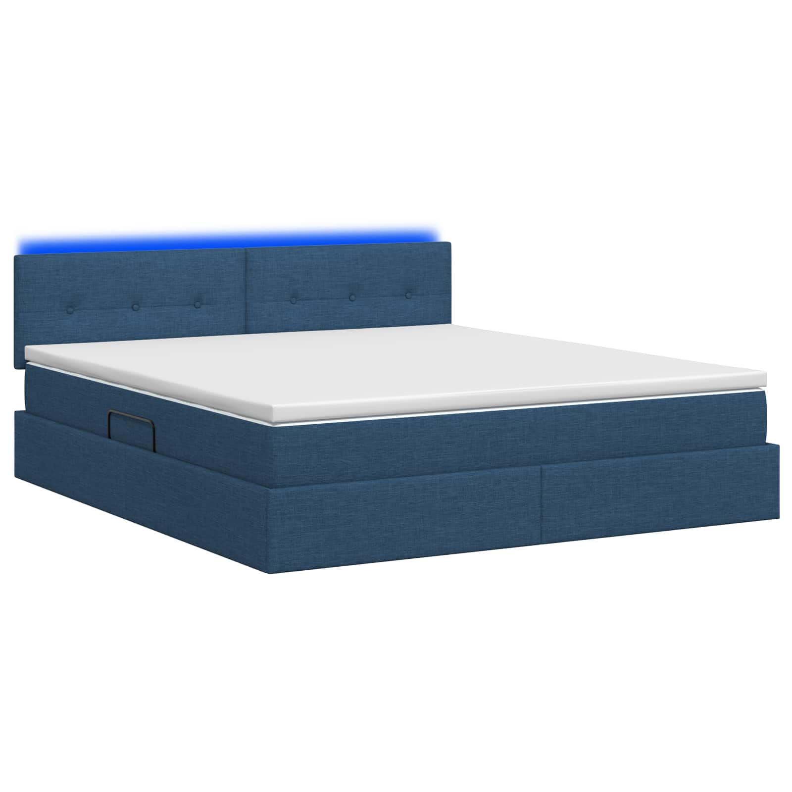 LED Opslagbed met Matras Blauw 160 x 200 cm Stof is nu te koop bij PeponiXL, paradijselijk wonen!