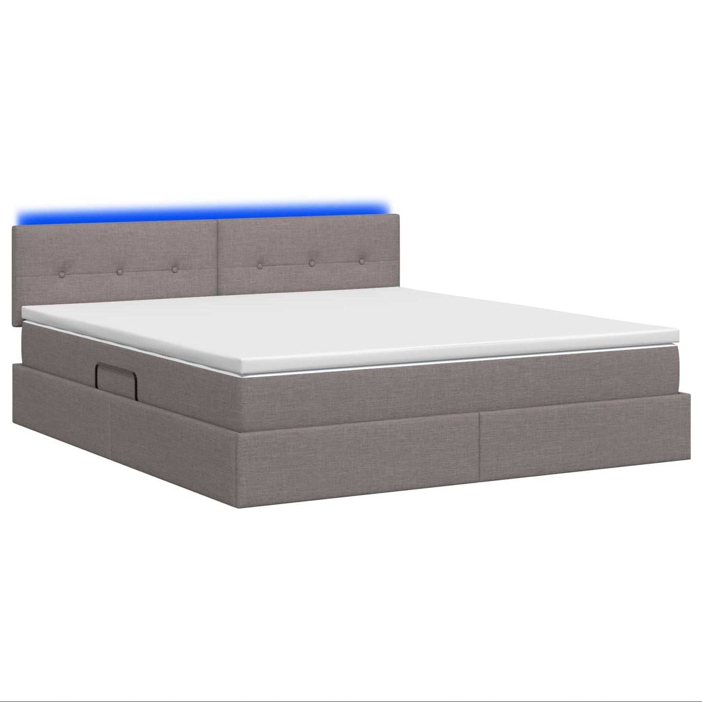 LED Opslagbed met Matras Taupe 180 x 200 cm Stof is nu te koop bij PeponiXL, paradijselijk wonen!