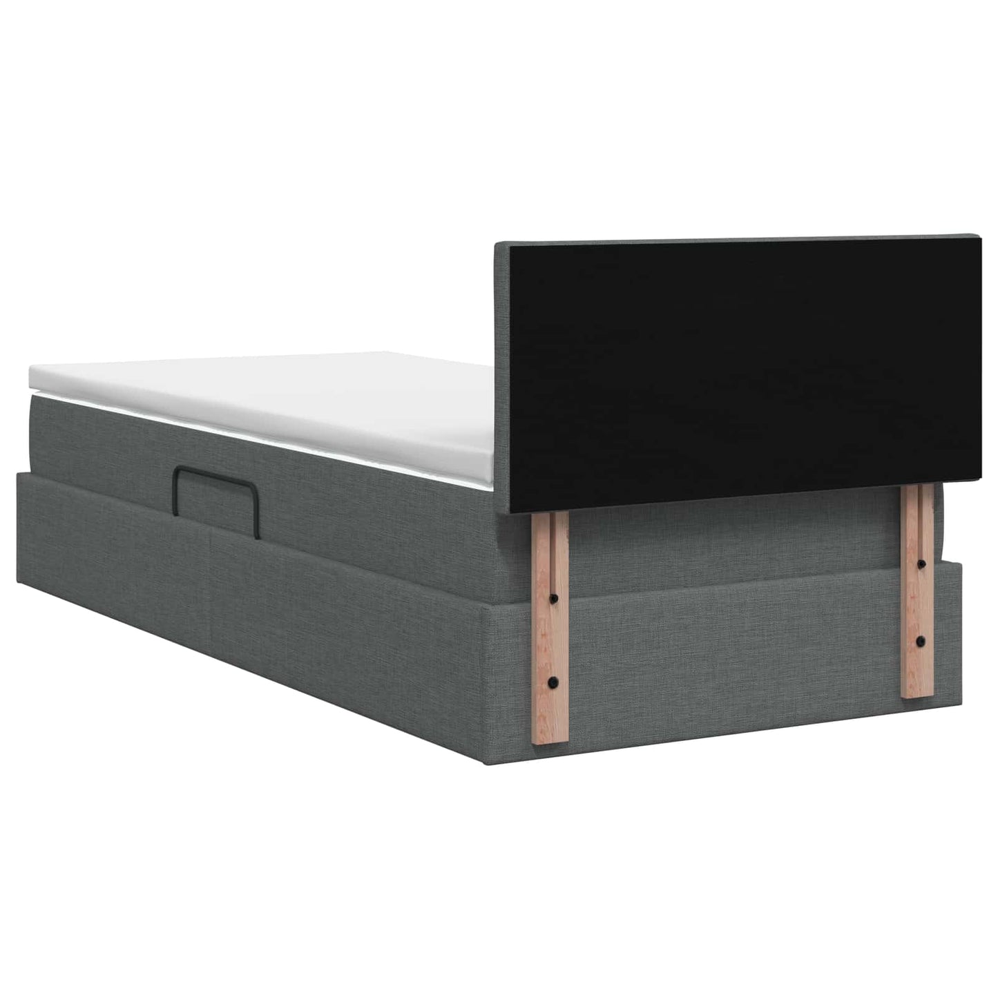 LED Opslagbed met Matras Donkergrijs 90 x 190 cm Stof is nu te koop bij PeponiXL, paradijselijk wonen!
