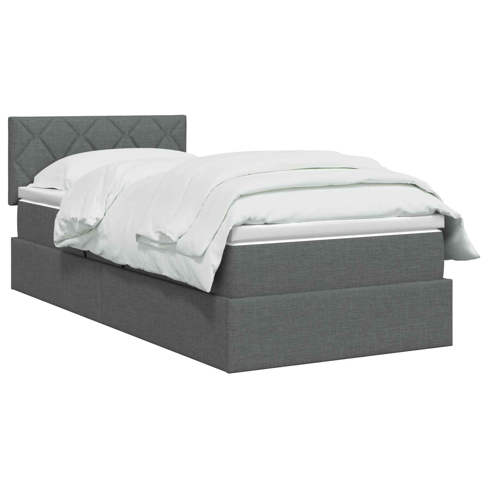 LED Opslagbed met Matras Donkergrijs 90 x 200 cm Stof is nu te koop bij PeponiXL, paradijselijk wonen!