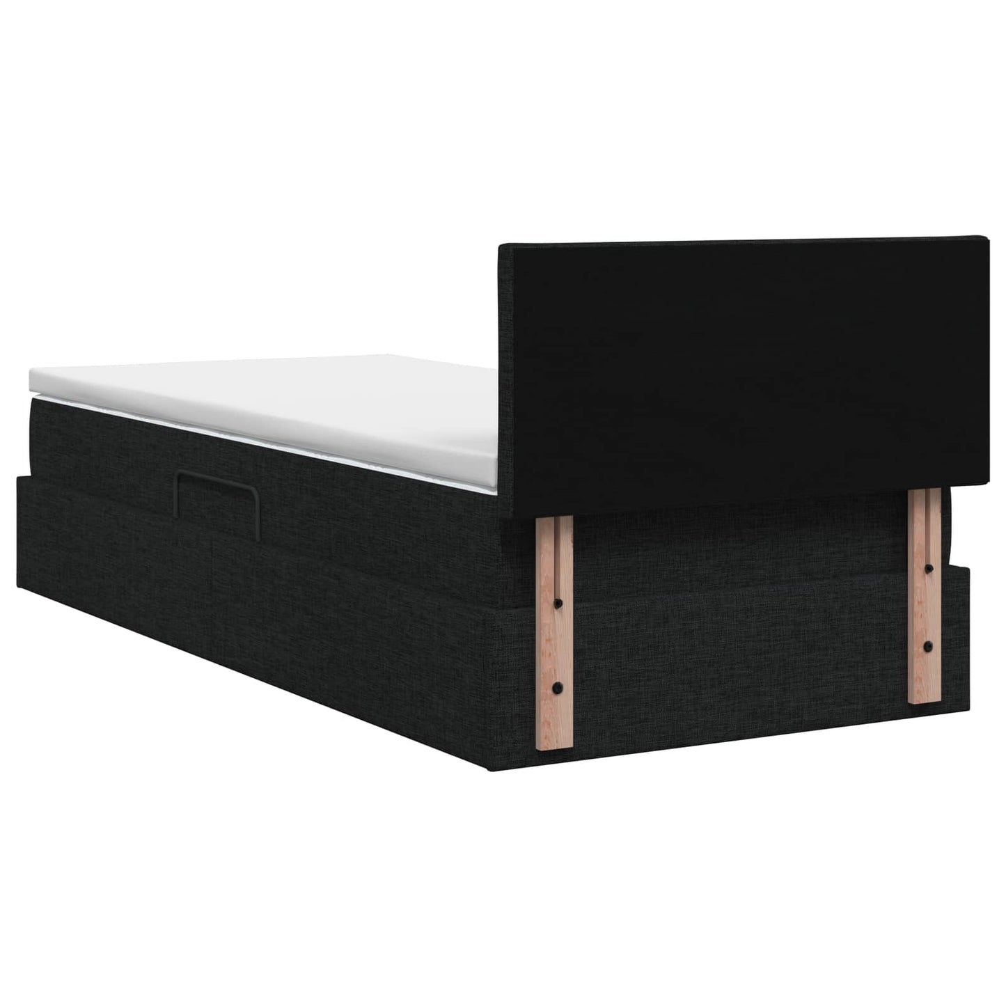 LED Opslagbed met Matras Zwart 90 x 200 cm Stof is nu te koop bij PeponiXL, paradijselijk wonen!