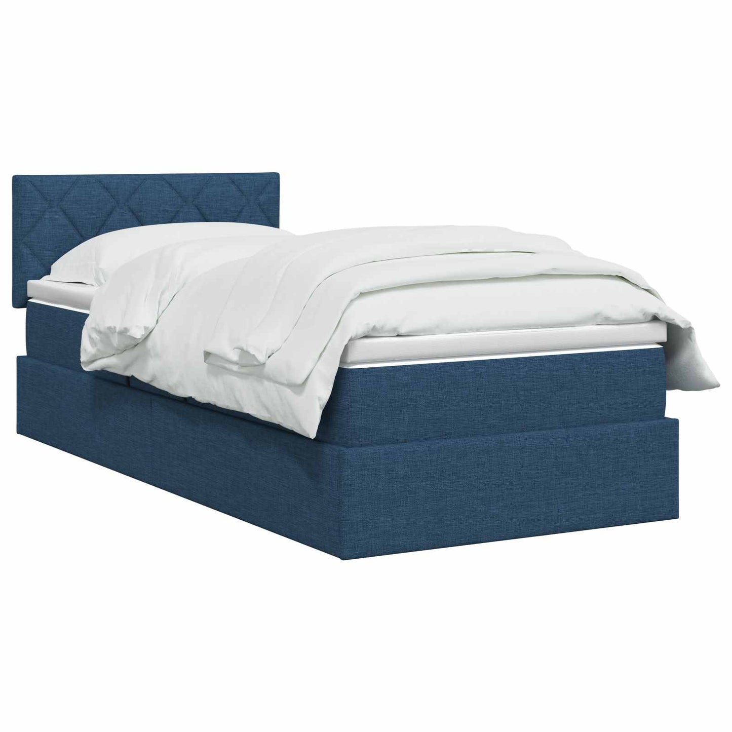 LED Opslagbed met Matras Blauw 90 x 200 cm Stof is nu te koop bij PeponiXL, paradijselijk wonen!