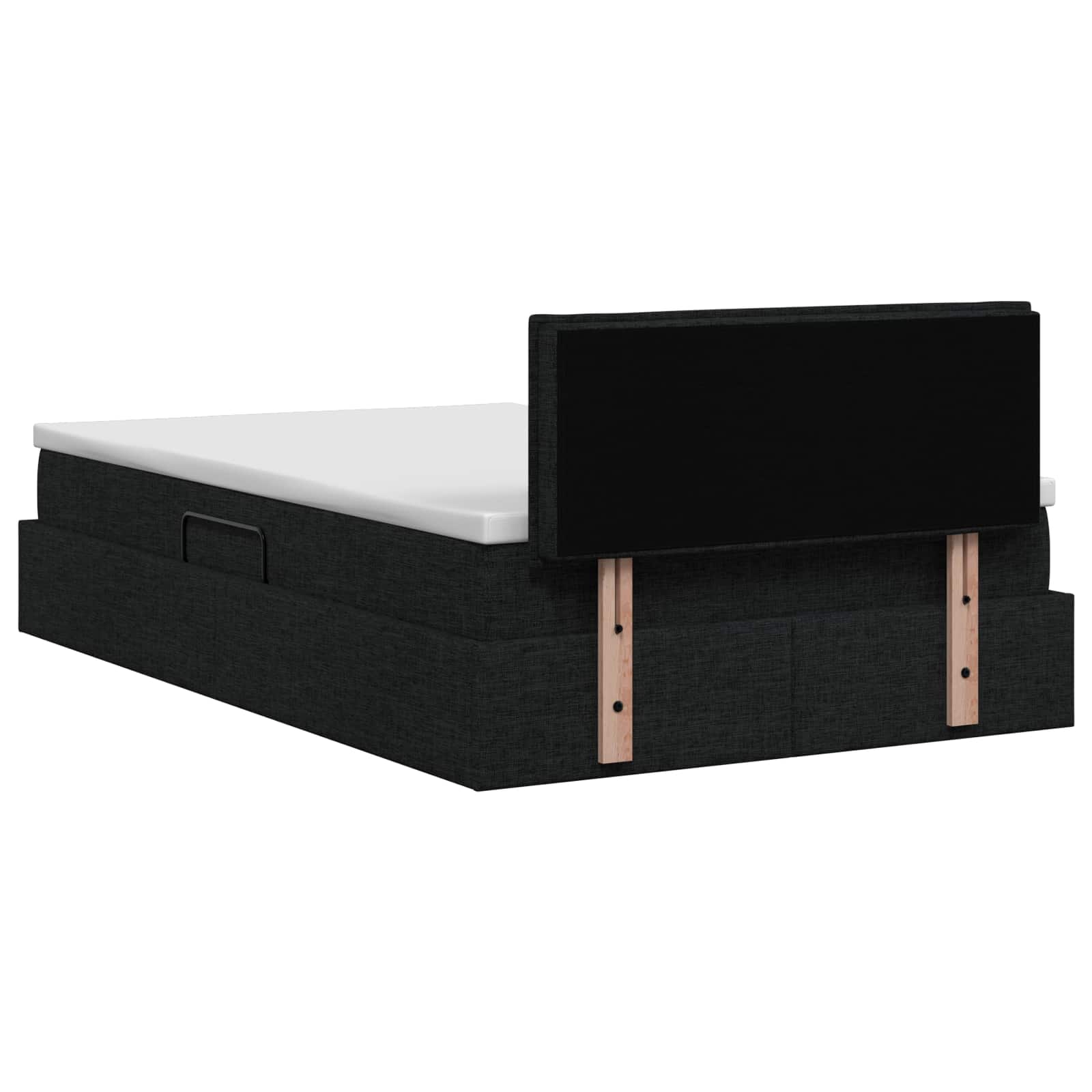 LED Opslagbed met Matras Zwart 120 x 200 cm Stof is nu te koop bij PeponiXL, paradijselijk wonen!