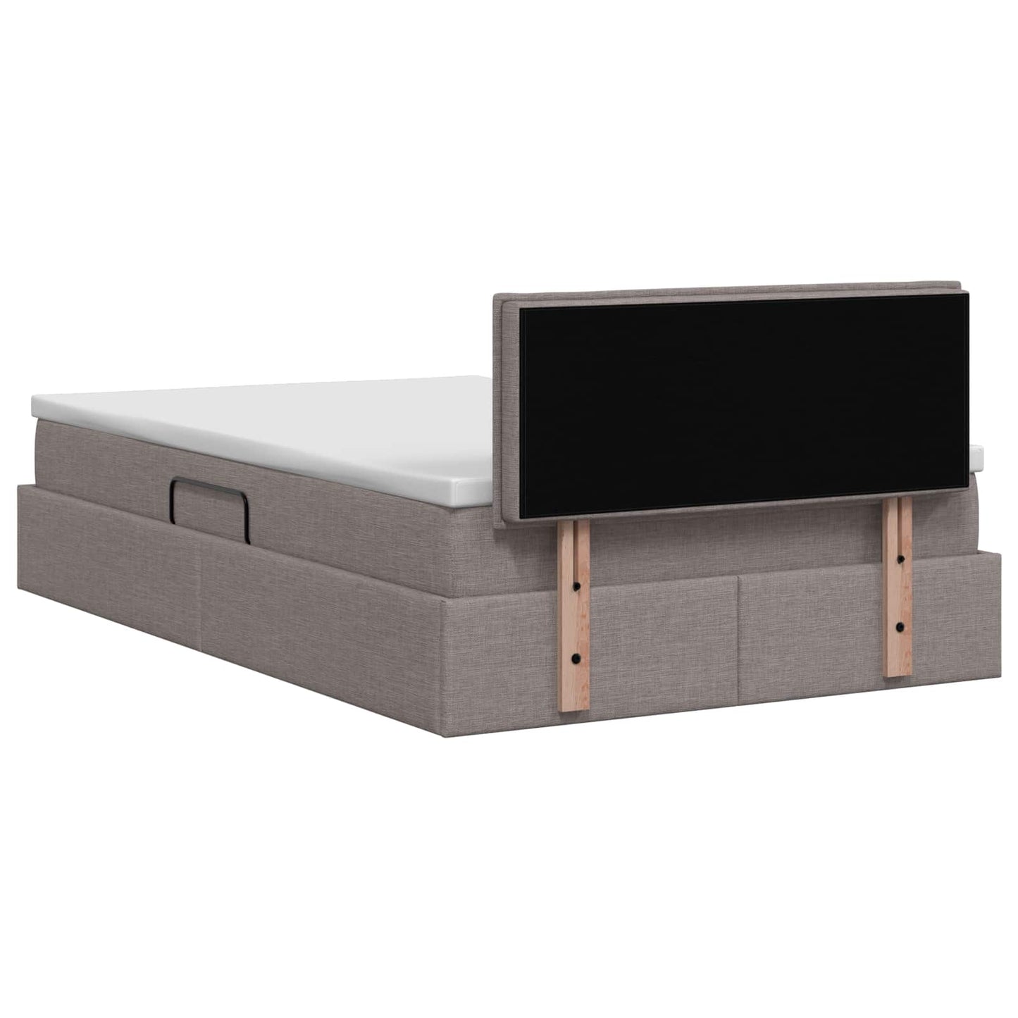 LED Opslagbed met Matras Taupe 120 x 200 cm Stof is nu te koop bij PeponiXL, paradijselijk wonen!