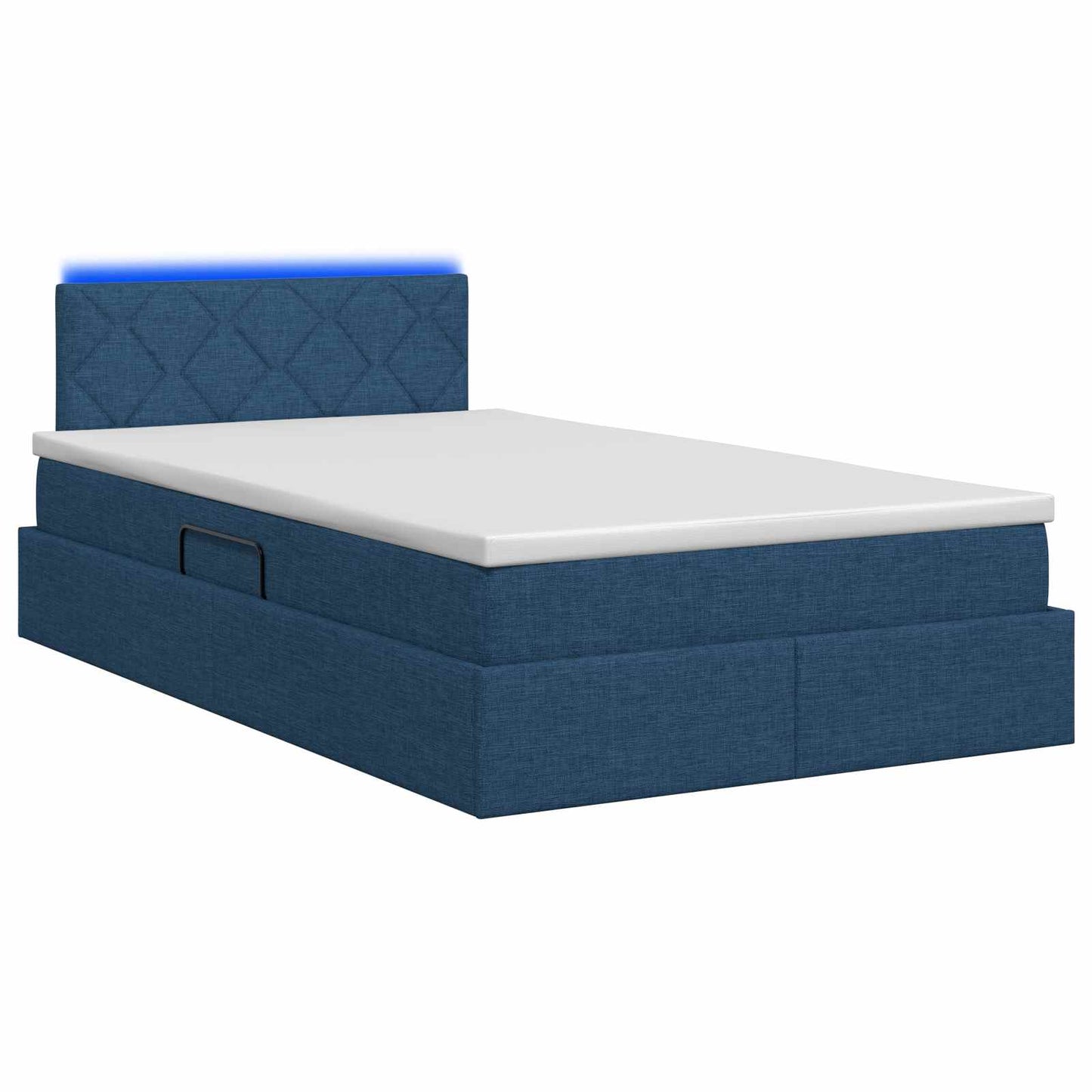 LED Opslagbed met Matras Blauw 120 x 200 cm Stof is nu te koop bij PeponiXL, paradijselijk wonen!