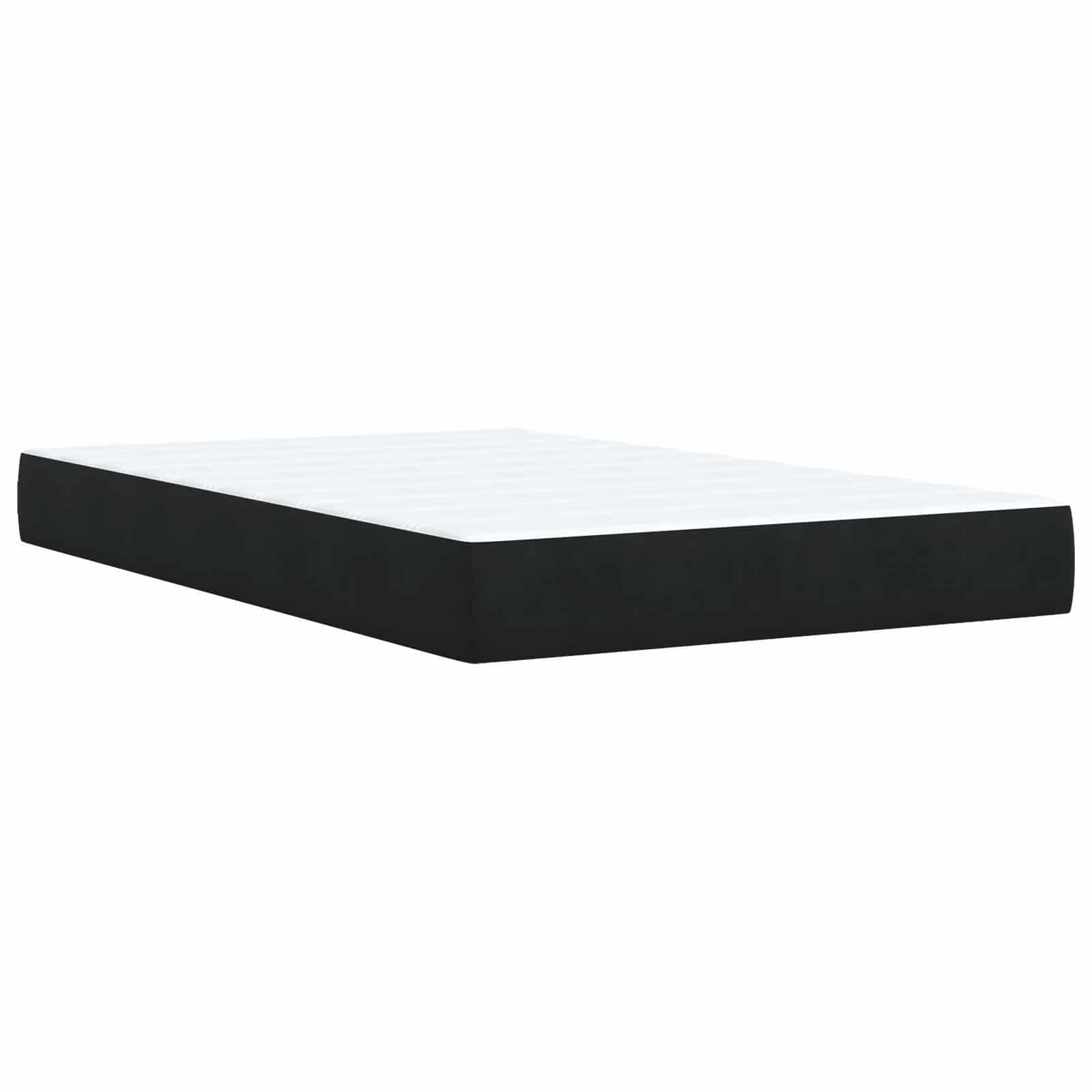 LED Opslagbed met Matras Zwart 120 x 200 cm Fluweel is nu te koop bij PeponiXL, paradijselijk wonen!