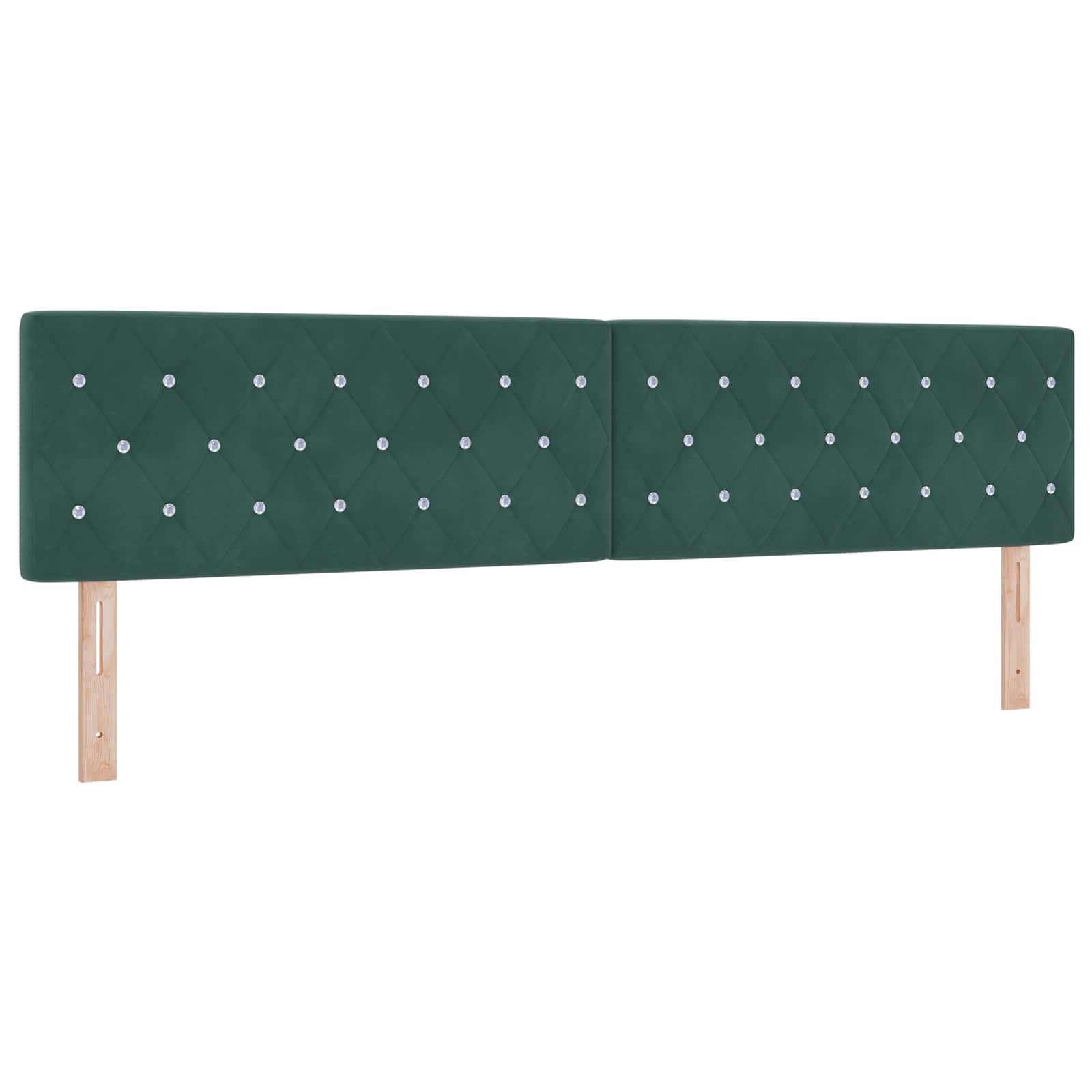 LED Opslagbed met Matras Donkergroen 200 x 200 cm Fluweel is nu te koop bij PeponiXL, paradijselijk wonen!