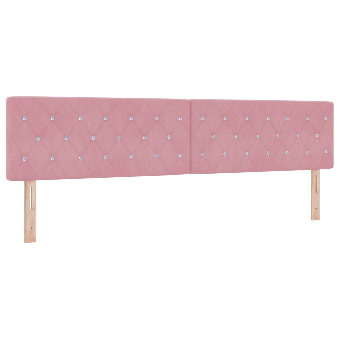 LED Opslagbed met Matras Roze 200 x 200 cm Fluweel is nu te koop bij PeponiXL, paradijselijk wonen!