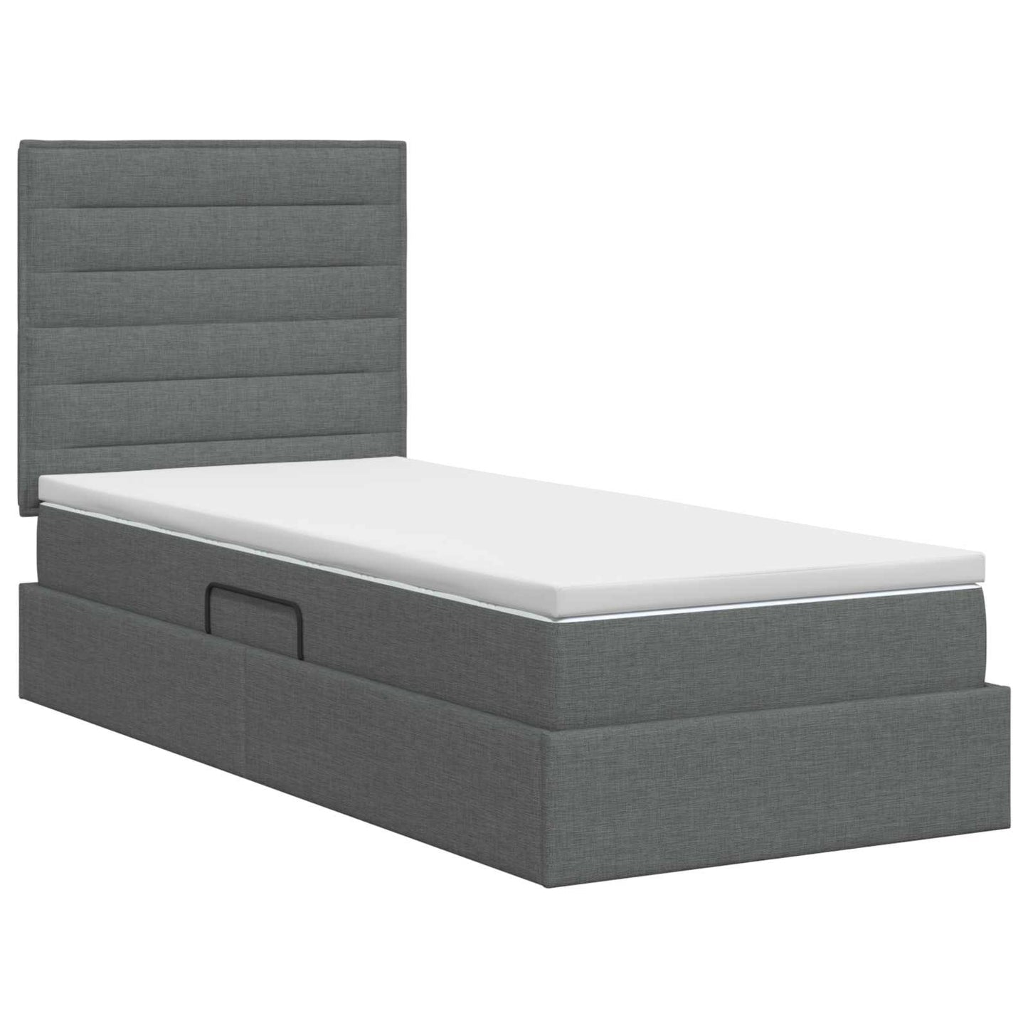 Opslag bed met matras met opslag Donkergrijs 100 x 200 cm Stof is nu te koop bij PeponiXL, paradijselijk wonen!