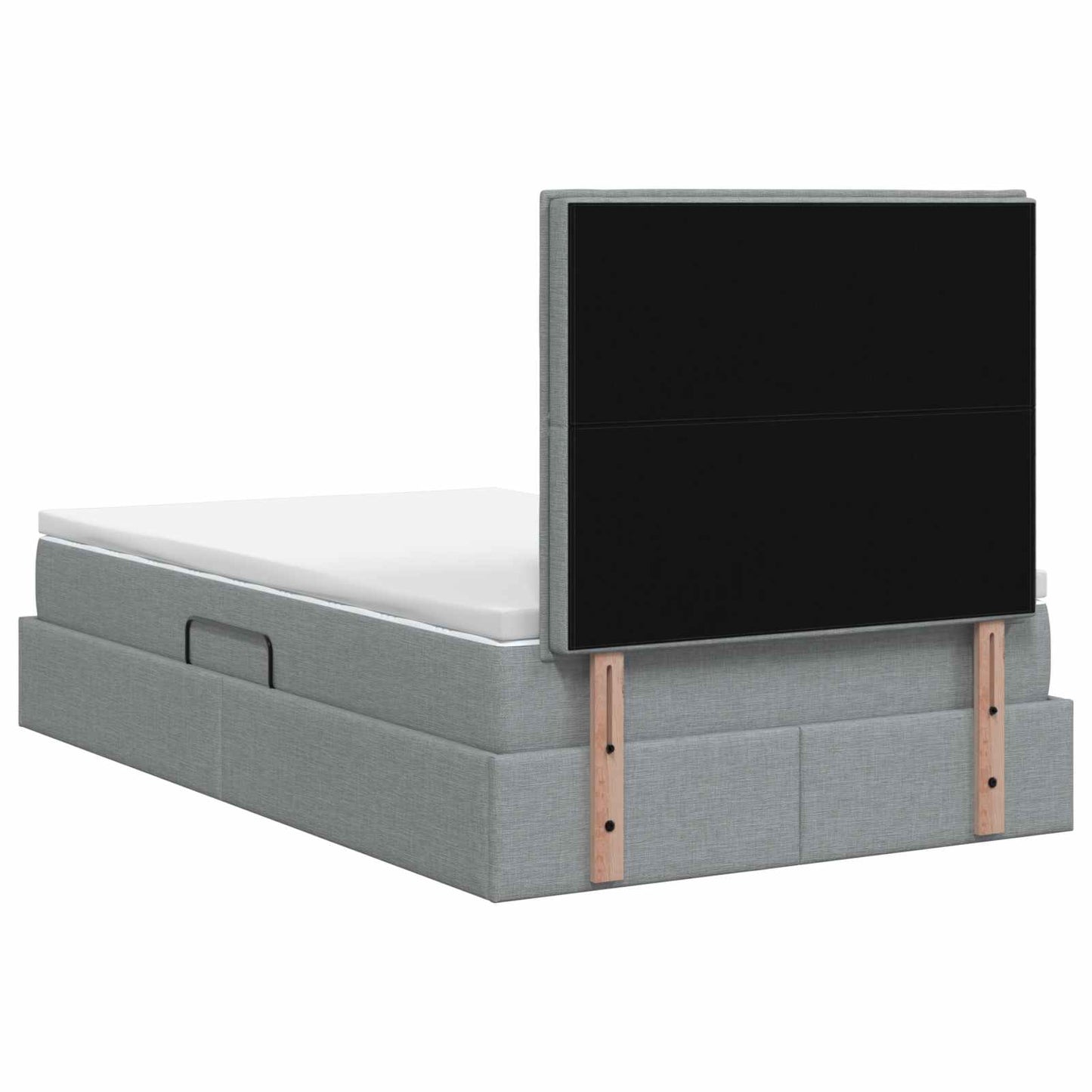 Opslag bed met matras met opslag Lichtgrijs 120 x 200 cm Stof is nu te koop bij PeponiXL, paradijselijk wonen!