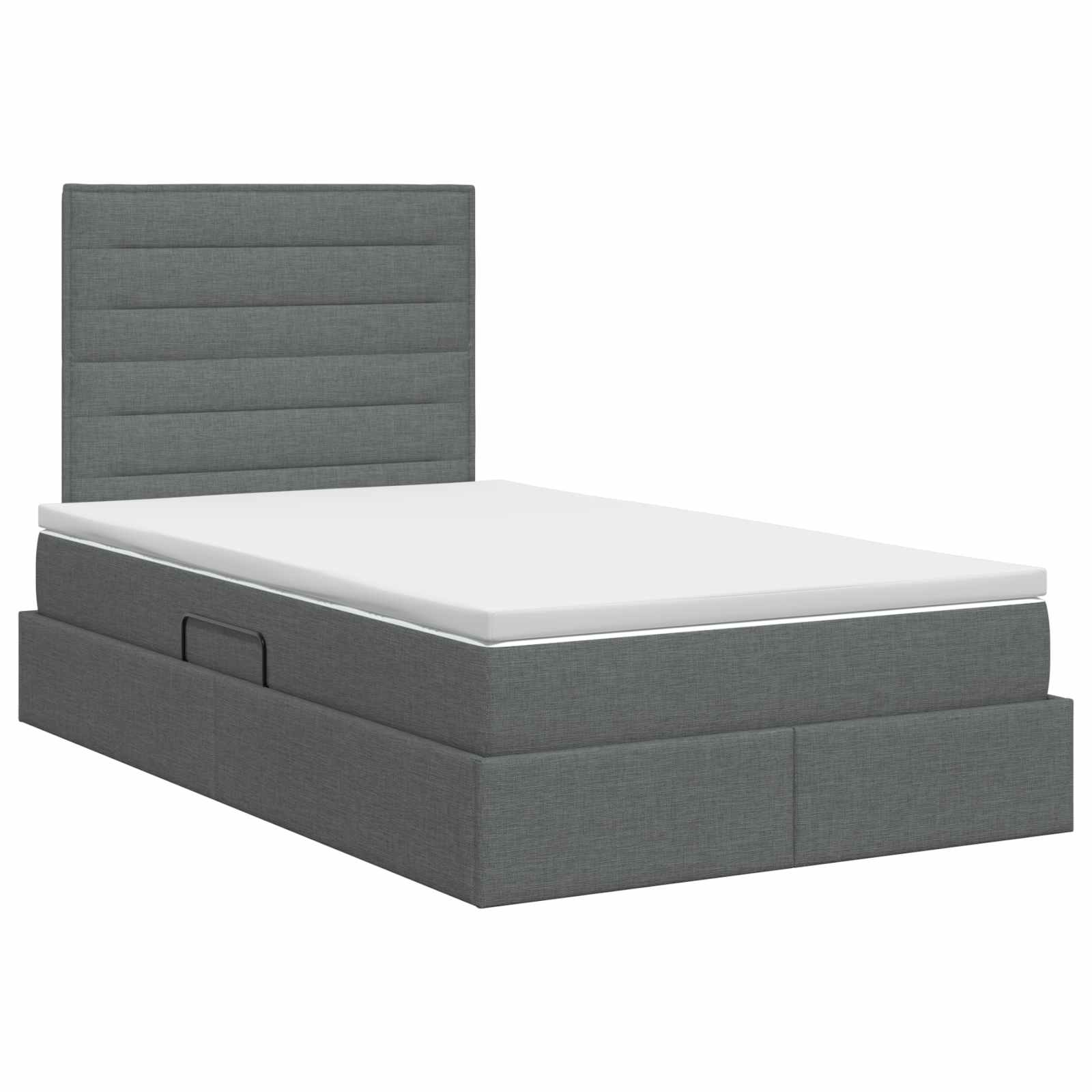Opslag bed met matras met opslag Donkergrijs 120 x 200 cm Stof is nu te koop bij PeponiXL, paradijselijk wonen!