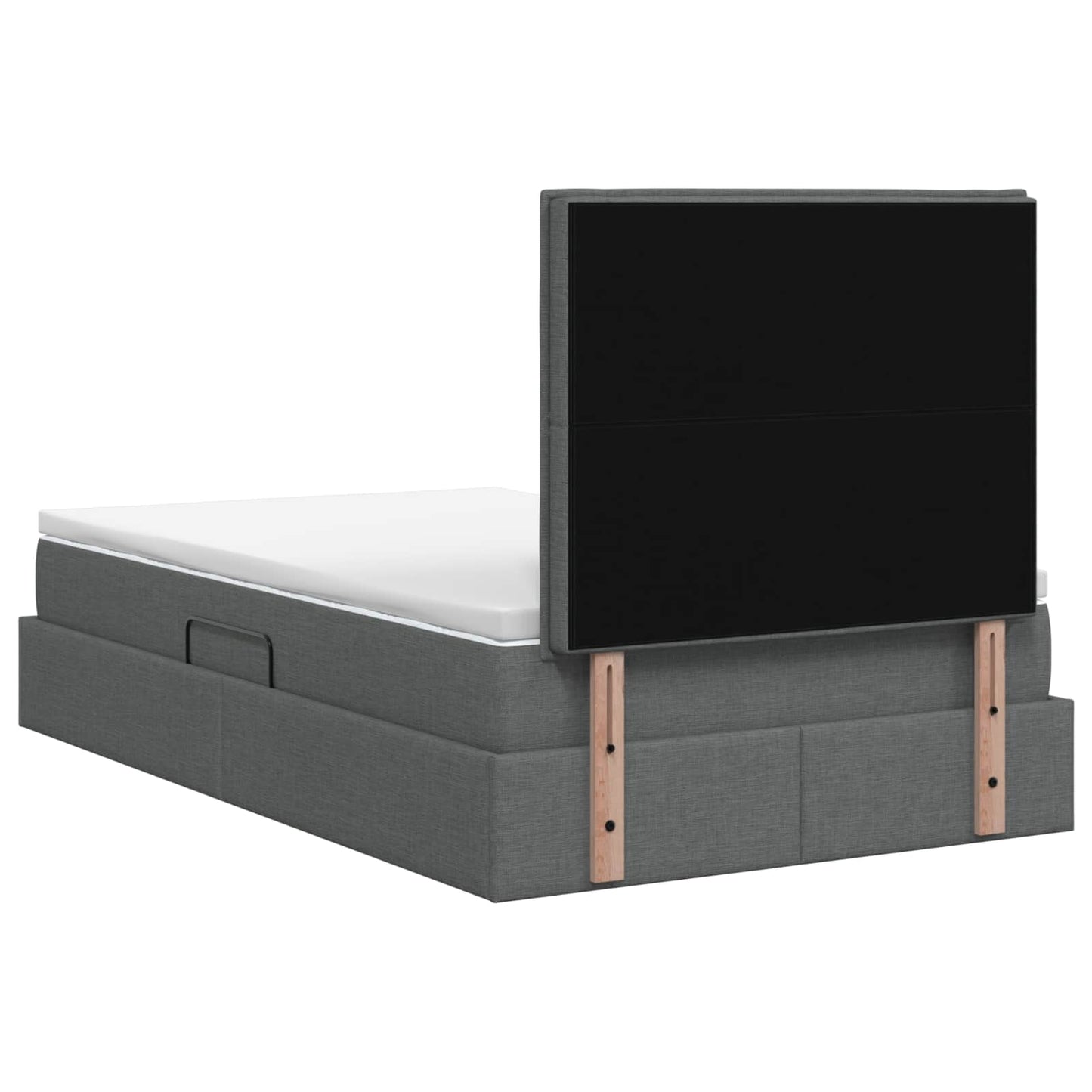 Opslag bed met matras met opslag Donkergrijs 120 x 200 cm Stof is nu te koop bij PeponiXL, paradijselijk wonen!