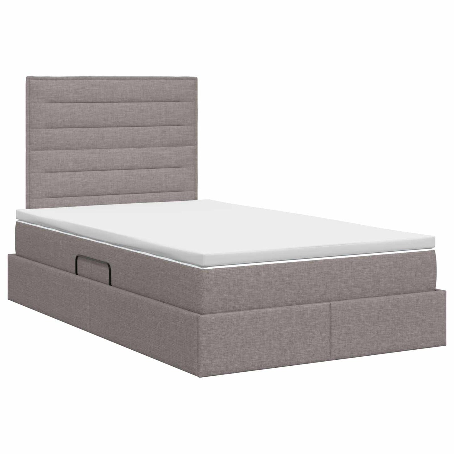 Opslag bed met matras met hoofdeinde Taupe 120 x 200 cm Stof is nu te koop bij PeponiXL, paradijselijk wonen!