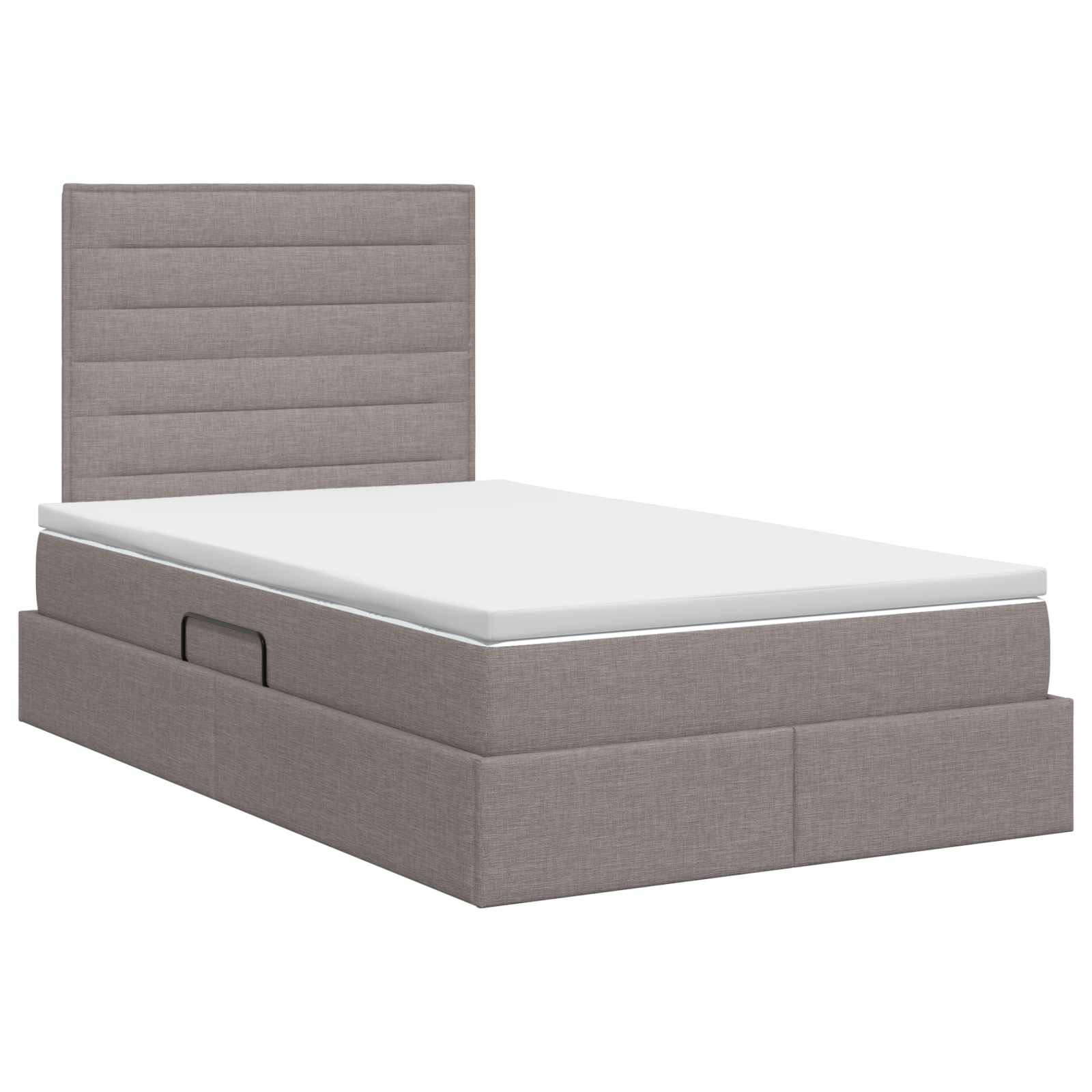 Opslag bed met matras met hoofdeinde Taupe 120 x 200 cm Stof is nu te koop bij PeponiXL, paradijselijk wonen!