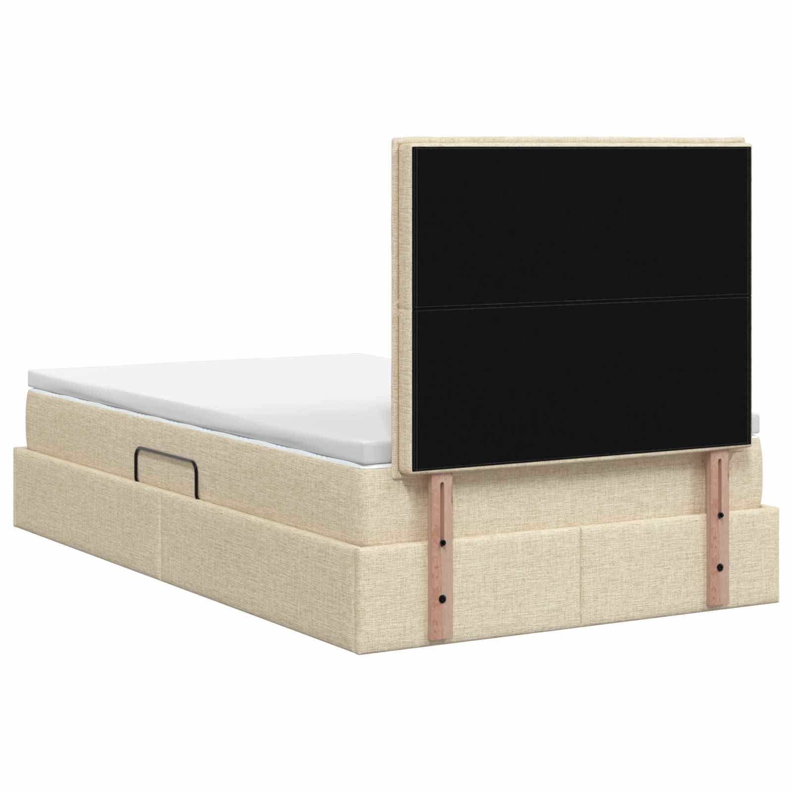 Opslag bed met matras met opslag Crèmekleurig 120 x 200 cm Stof is nu te koop bij PeponiXL, paradijselijk wonen!