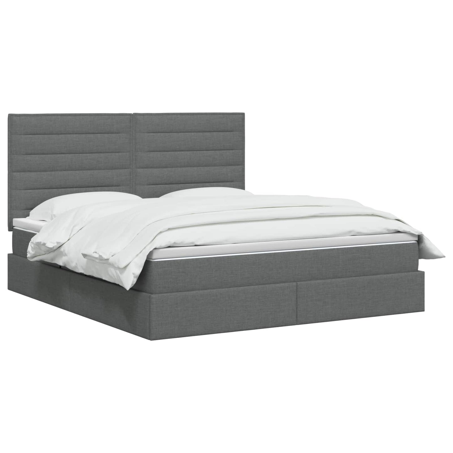 Opslag bed met matras met opslag Donkergrijs 140 x 190 cm Stof is nu te koop bij PeponiXL, paradijselijk wonen!