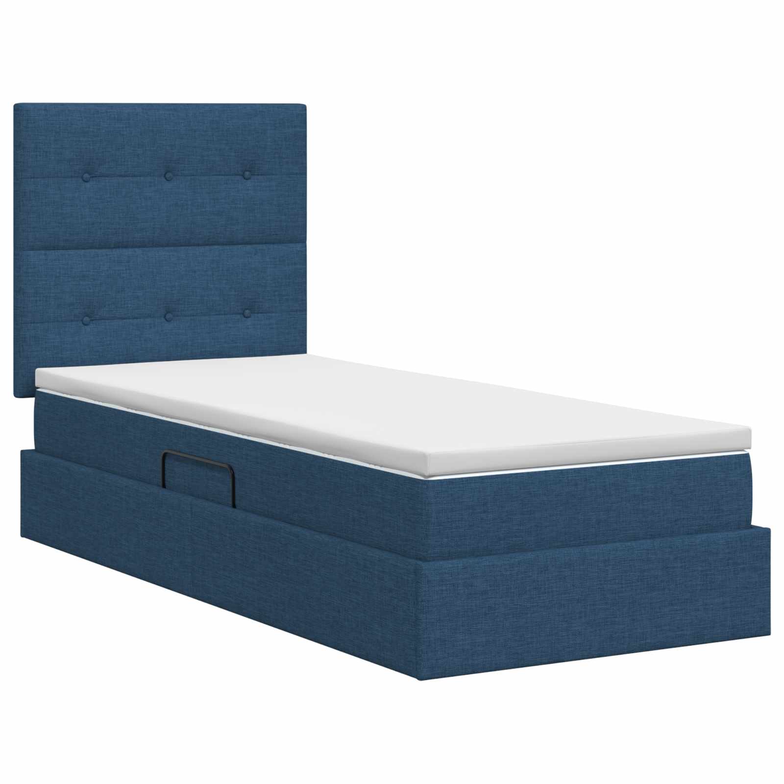 Opslag bed met matras met hoofdeinde Blauw 100 x 200 cm Stof is nu te koop bij PeponiXL, paradijselijk wonen!