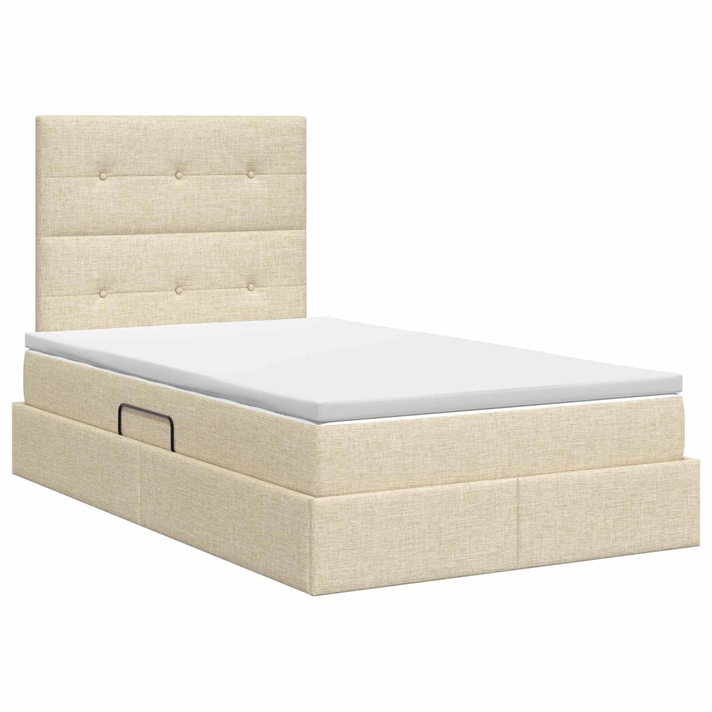 Opslag bed met matras met opslag Crèmekleurig 120 x 200 cm Stof is nu te koop bij PeponiXL, paradijselijk wonen!