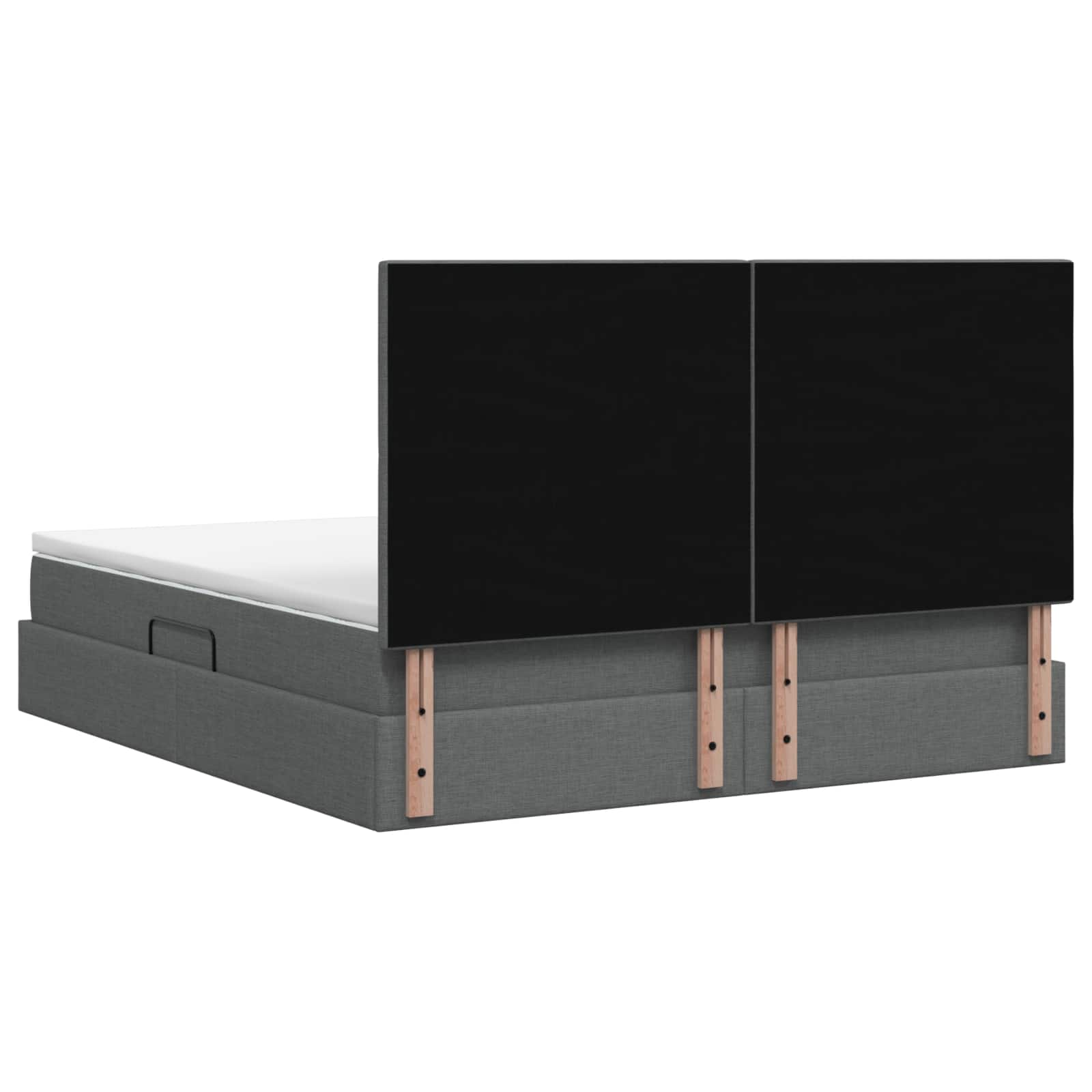 Opslag bed met matras met opslag Donkergrijs 140 x 190 cm Stof is nu te koop bij PeponiXL, paradijselijk wonen!