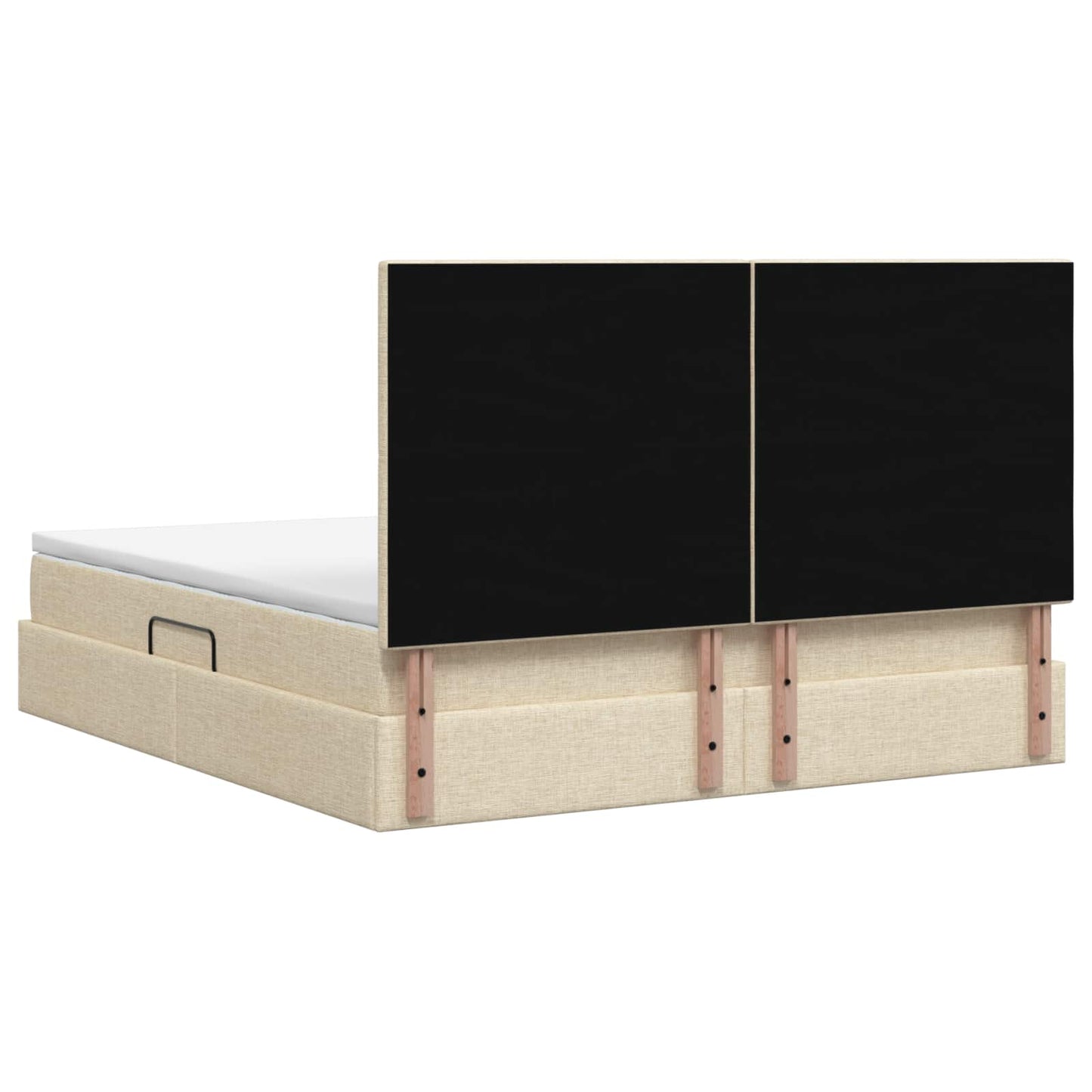 Opslag bed met matras met opslag Crèmekleurig 140 x 190 cm Stof is nu te koop bij PeponiXL, paradijselijk wonen!