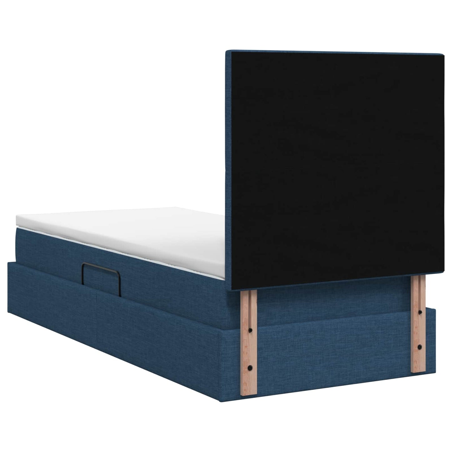 Opslag bed met matras met hoofdeinde Blauw 100 x 200 cm Stof is nu te koop bij PeponiXL, paradijselijk wonen!