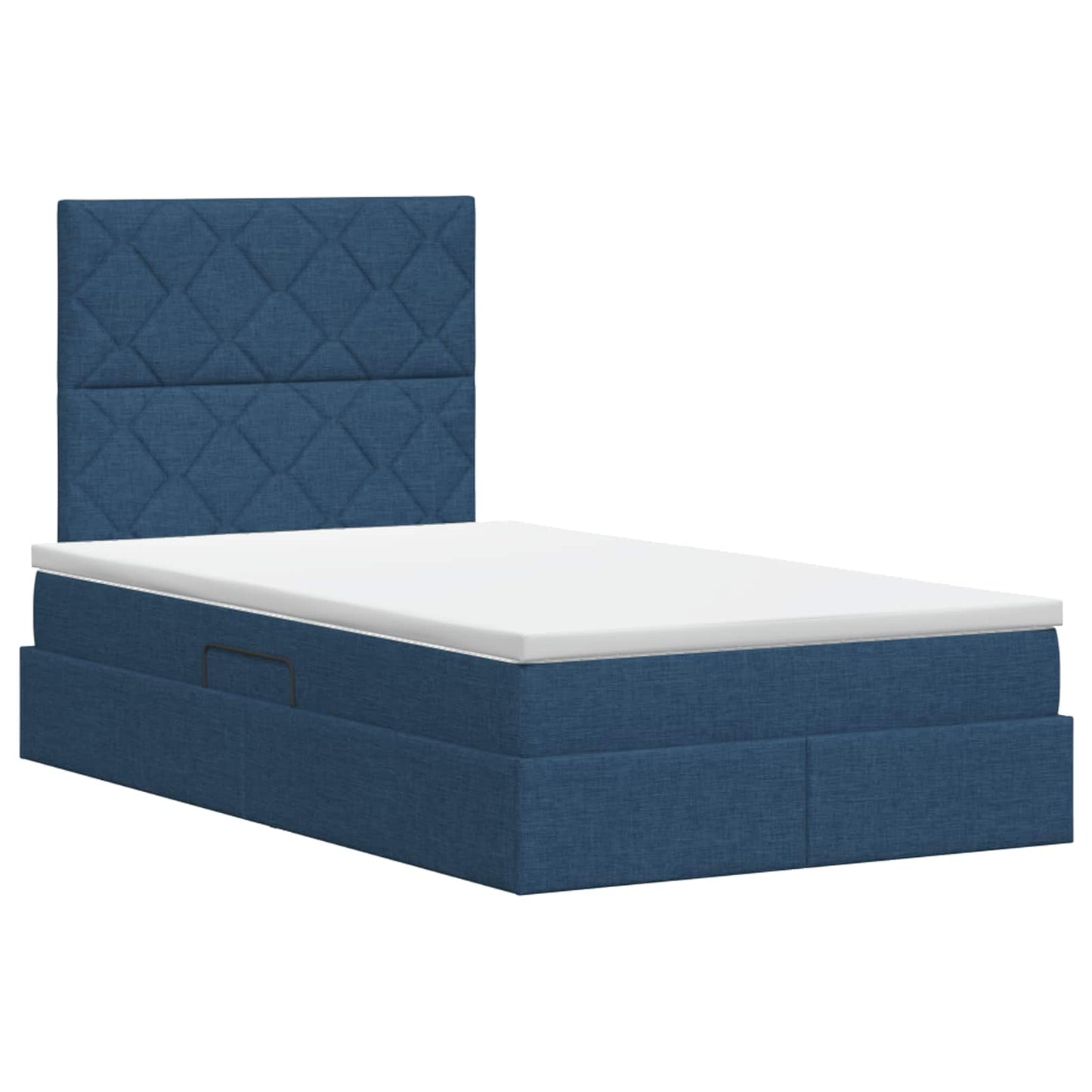 Opslag bed met matras met hoofdeinde Blauw 120 x 190 cm Stof is nu te koop bij PeponiXL, paradijselijk wonen!