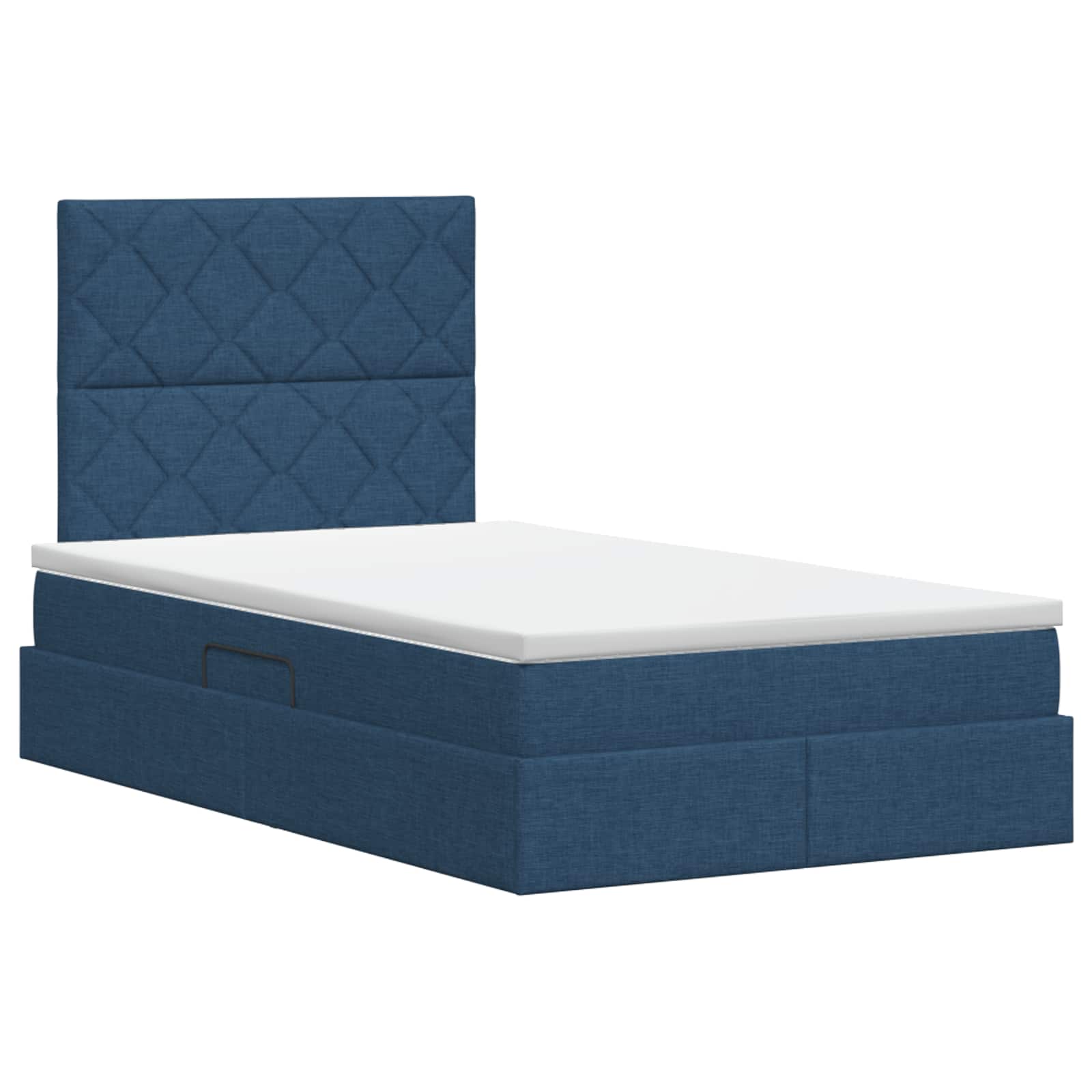 Opslag bed met matras met hoofdeinde Blauw 120 x 190 cm Stof is nu te koop bij PeponiXL, paradijselijk wonen!