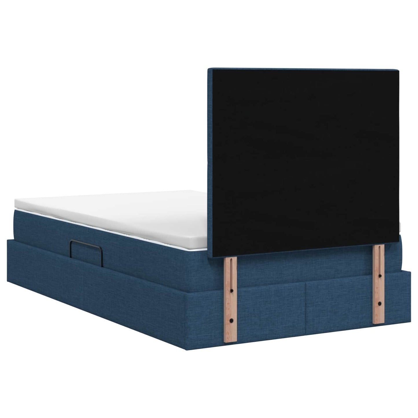 Opslag bed met matras met hoofdeinde Blauw 120 x 190 cm Stof is nu te koop bij PeponiXL, paradijselijk wonen!