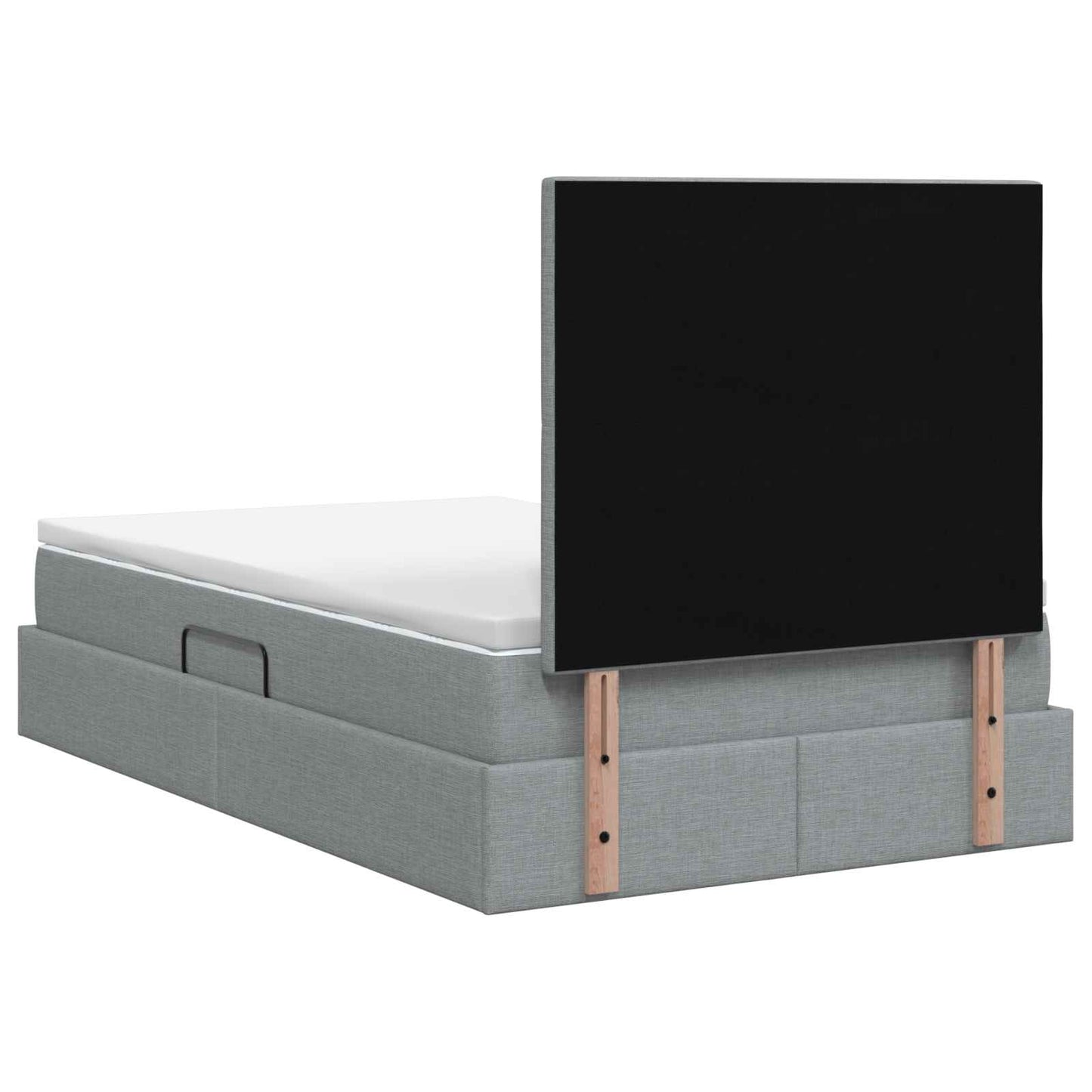 Opslag bed met matras met opslag Lichtgrijs 120 x 200 cm Stof is nu te koop bij PeponiXL, paradijselijk wonen!