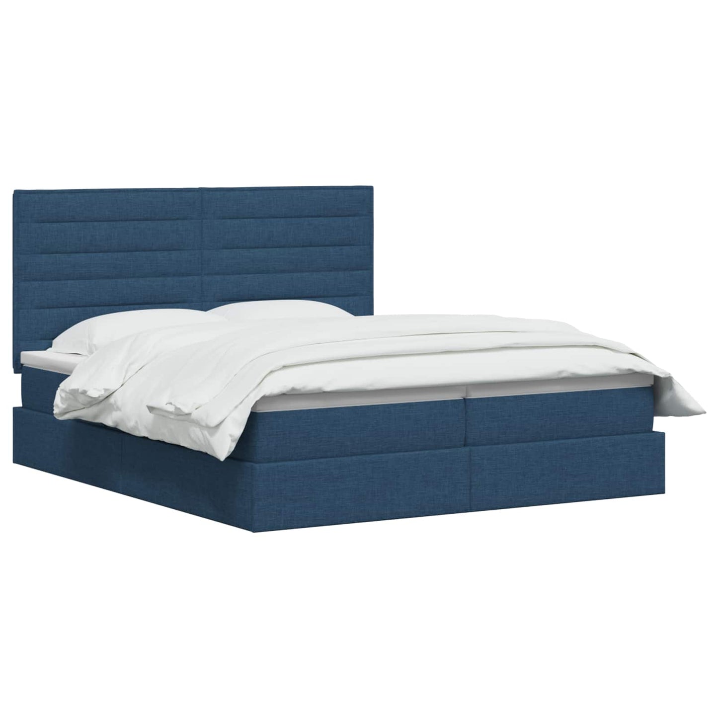 LED Opslagbed met Matras Blauw 180 x 200 cm Stof