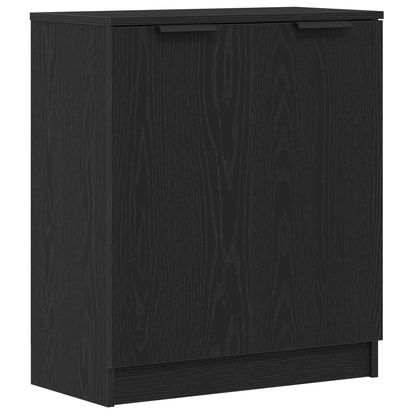 Dressoir 3 pcs Zwart Eiken Bewerkt hout is nu te koop bij PeponiXL, paradijselijk wonen!