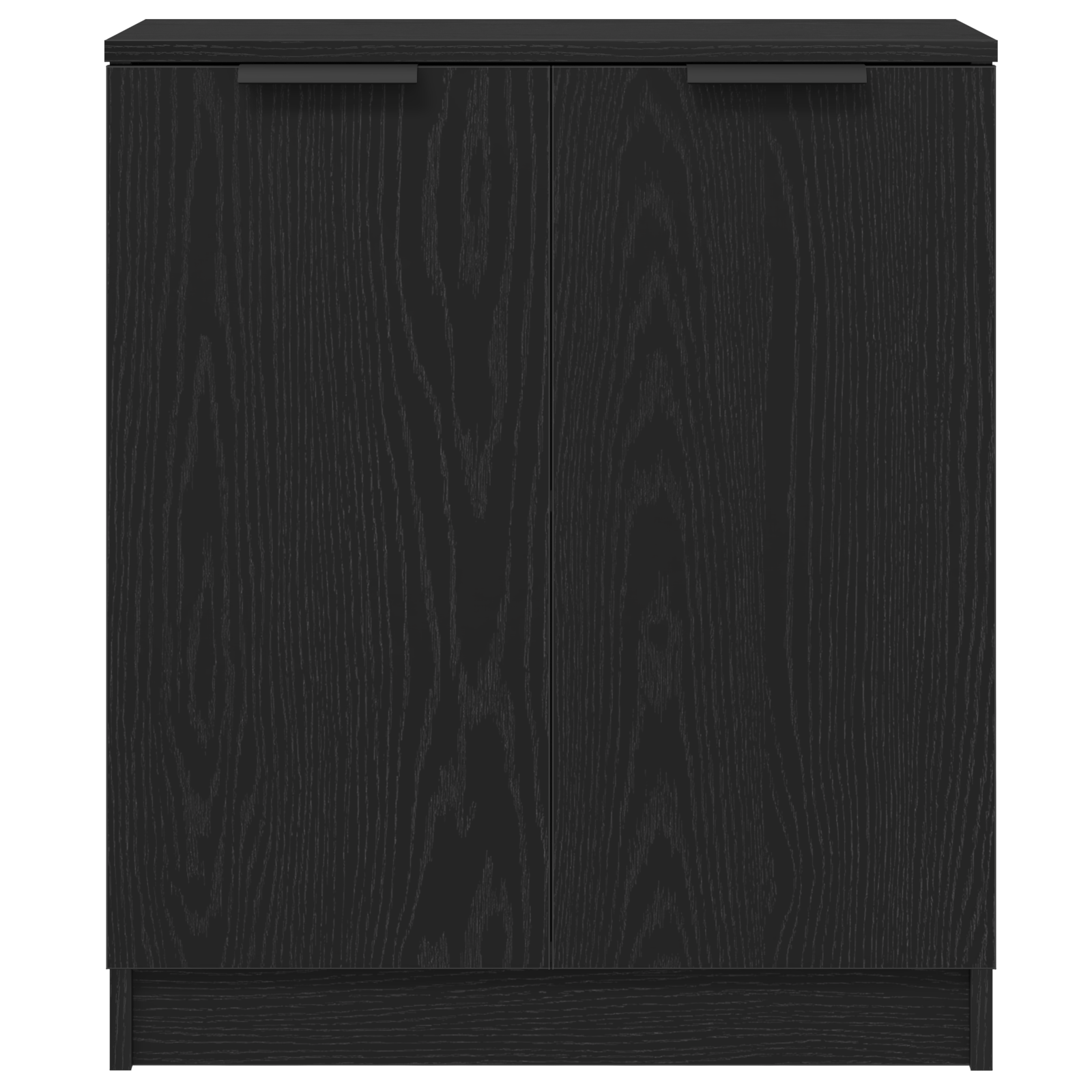 Dressoir 3 pcs Zwart Eiken Bewerkt hout is nu te koop bij PeponiXL, paradijselijk wonen!