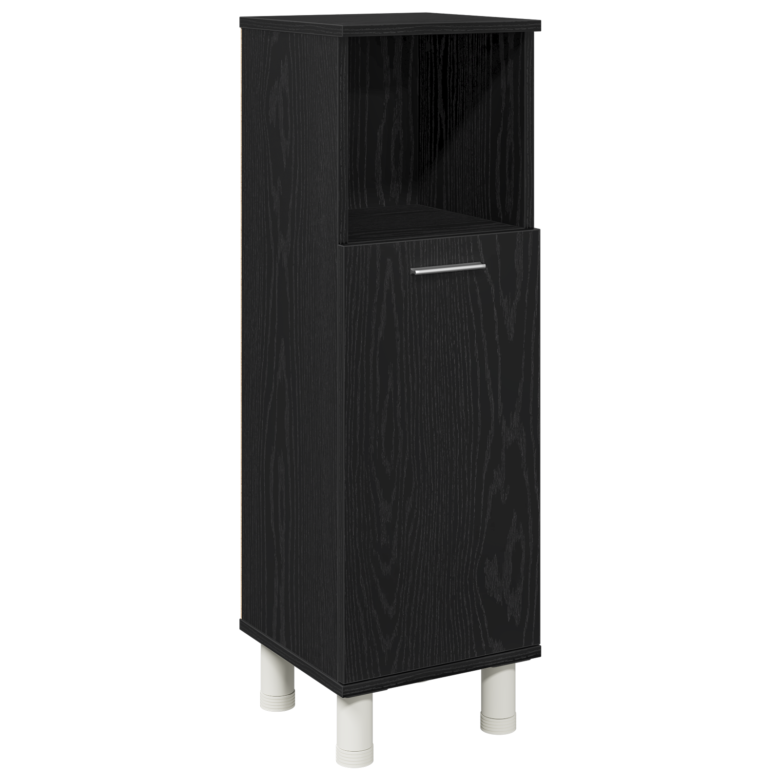 Badkamermeubelset 3 pcs Zwart 30 x 30 x 99,5 cm Bewerkt hout is nu te koop bij PeponiXL, paradijselijk wonen!