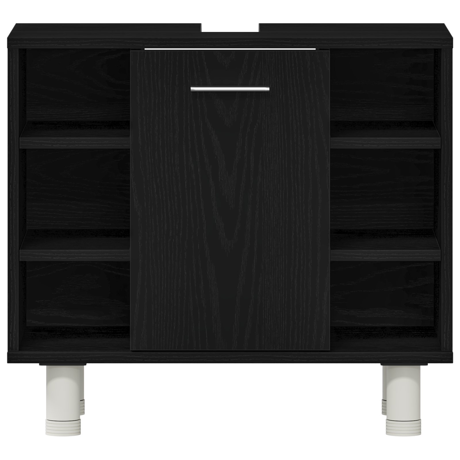 Badkamermeubelset 3 pcs Zwart 30 x 30 x 99,5 cm Bewerkt hout is nu te koop bij PeponiXL, paradijselijk wonen!