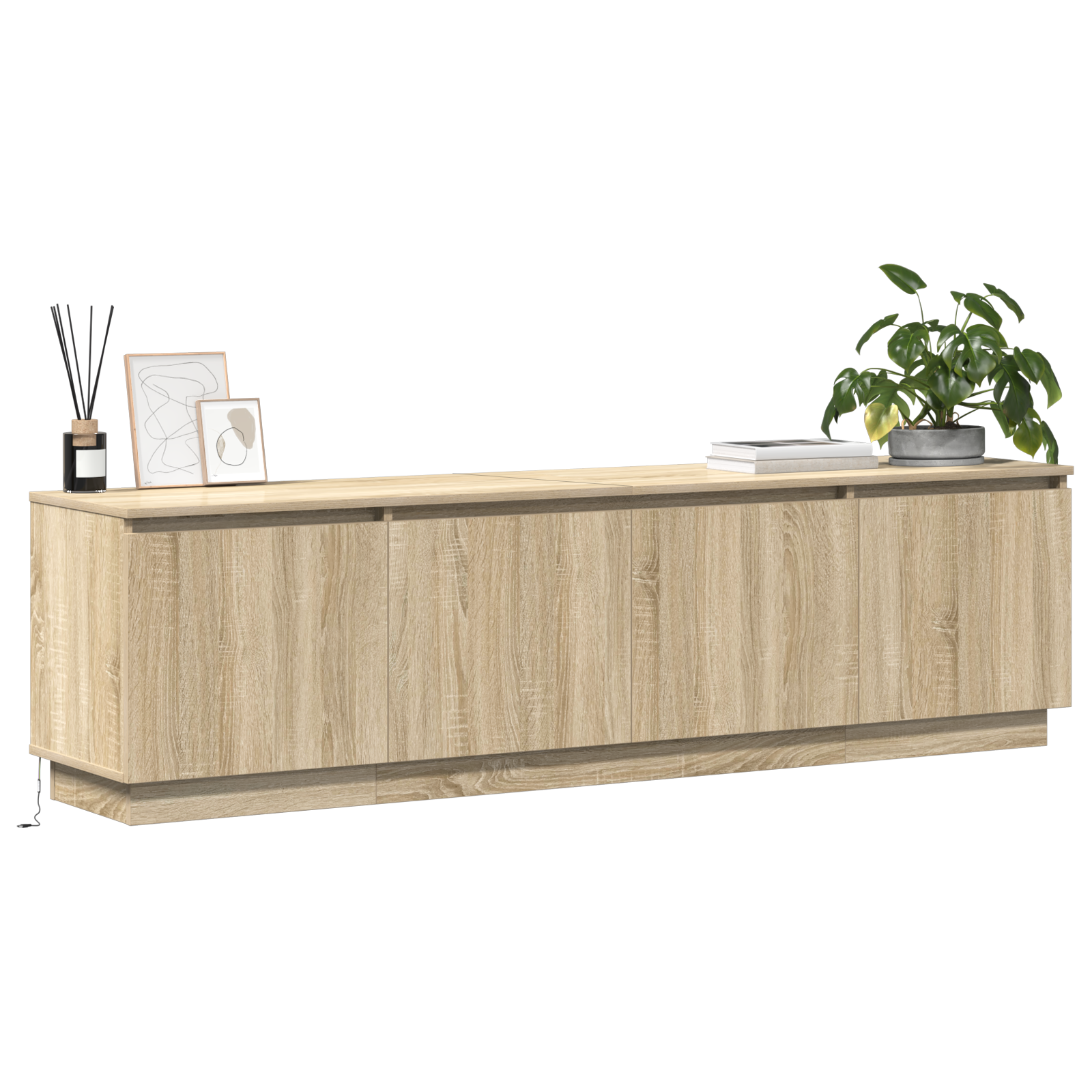 TV-kast Sonoma Eiken 180 x 38 x 49 cm Bewerkt hout is nu te koop bij PeponiXL, paradijselijk wonen!
