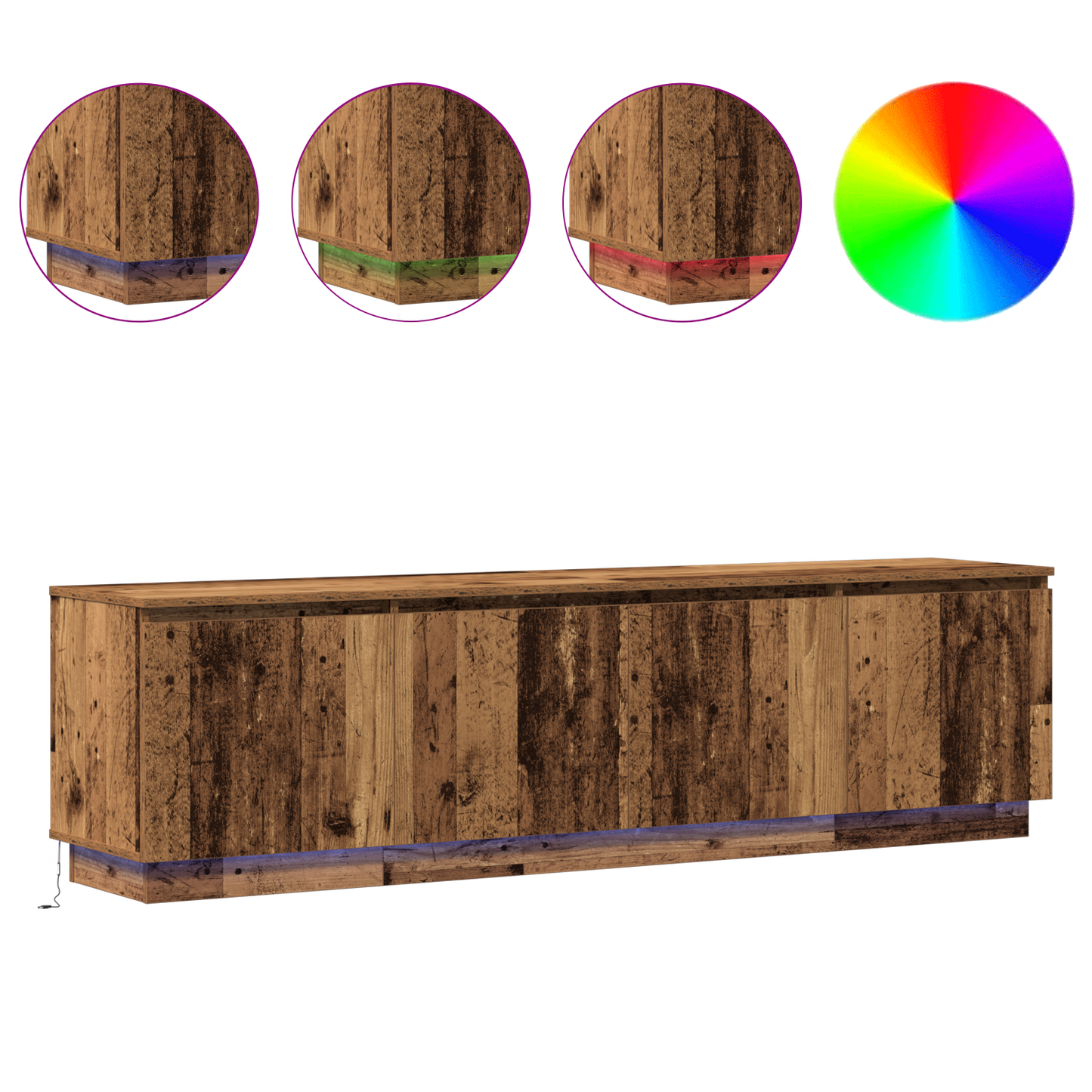 TV-kast Oud Hout 180 x 38 x 49 cm Bewerkt hout is nu te koop bij PeponiXL, paradijselijk wonen!