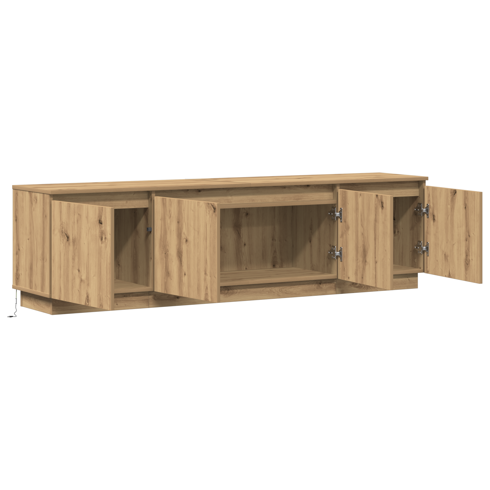 TV-kast Artisan Eiken 180 x 38 x 49 cm Bewerkt hout is nu te koop bij PeponiXL, paradijselijk wonen!