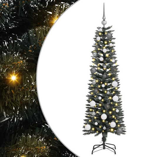 Kunstkerstboom met 150 LED Groen 150 cm PVC en Plastic en Staal is nu te koop bij PeponiXL, paradijselijk wonen!