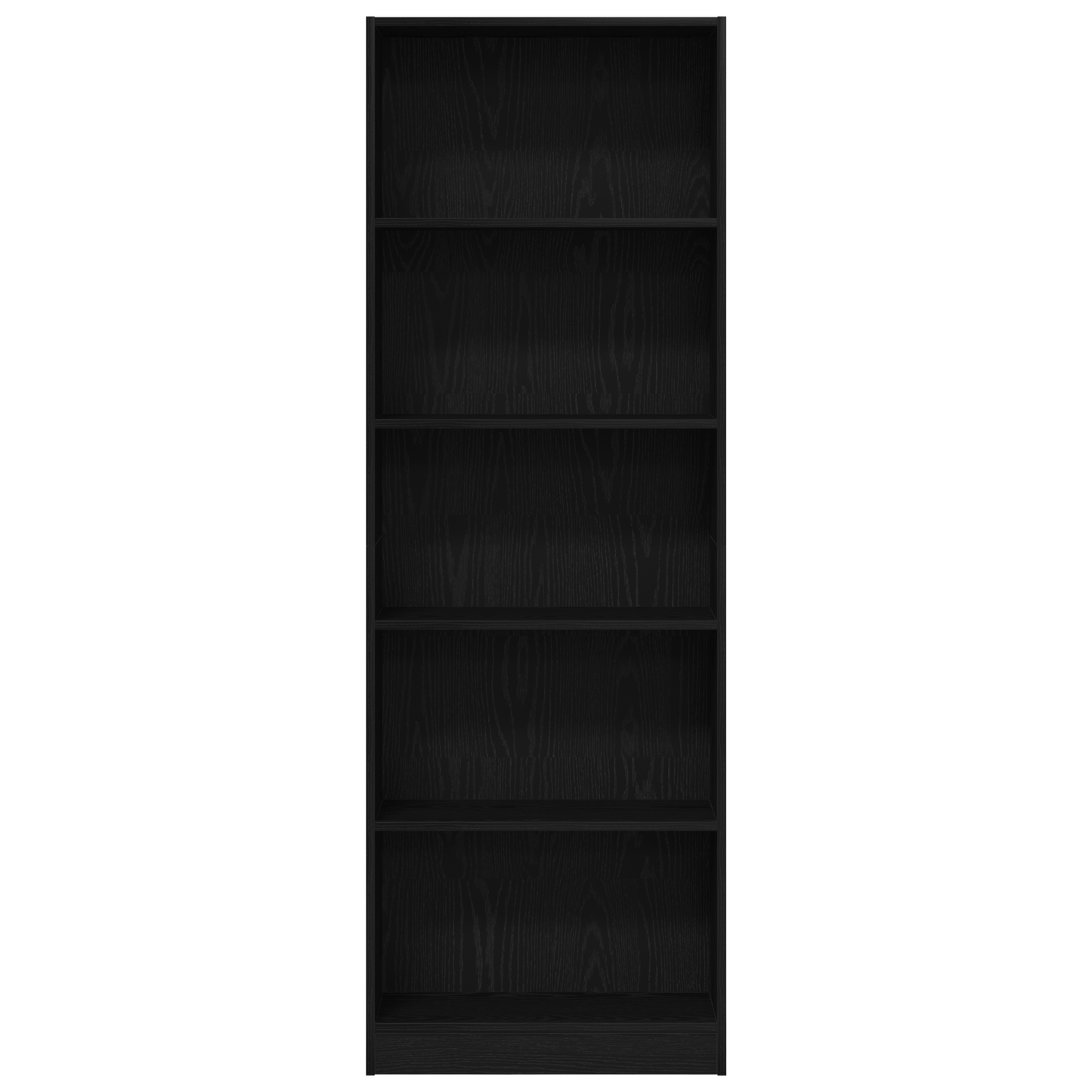 Boekenkast Zwart Eiken 60 x 24 x 176 cm Bewerkt hout is nu te koop bij PeponiXL, paradijselijk wonen!