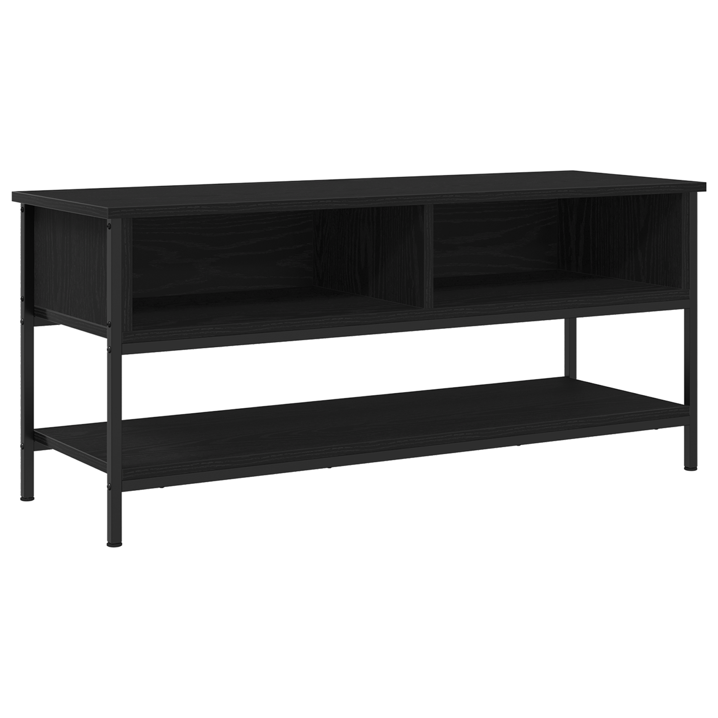 Tv-meubelset Zwart Eiken 100 x 35 x 45 cm Bewerkt hout is nu te koop bij PeponiXL, paradijselijk wonen!